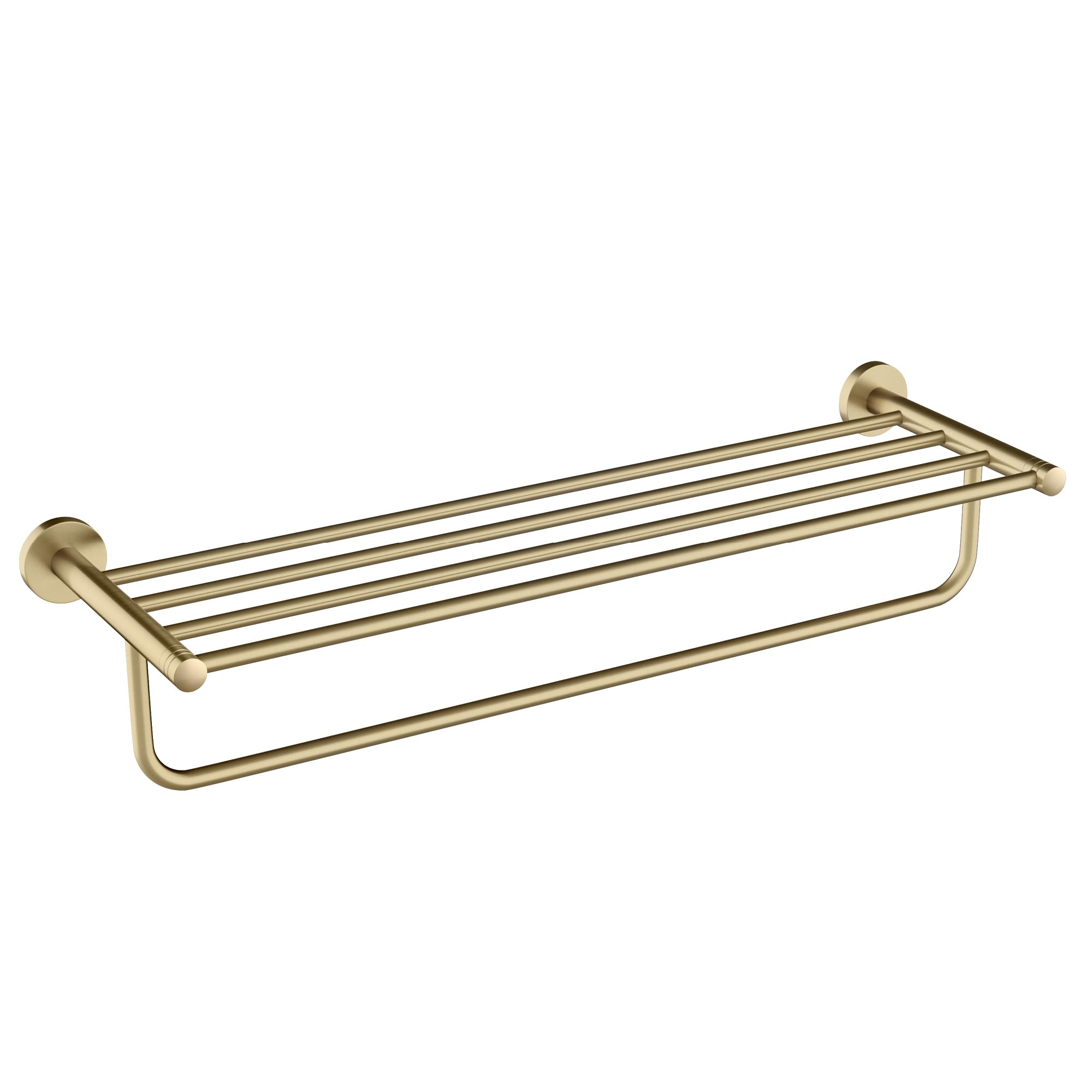 KRAUS Elie Brushed Gold Bathroom Shelf with Towel Bar - Wall Mounted Storage Organizer for Towels & Toiletries | Perfect for Small Bathrooms, Powder Rooms & Spa-Style Decor (Model KEA-18842BG)