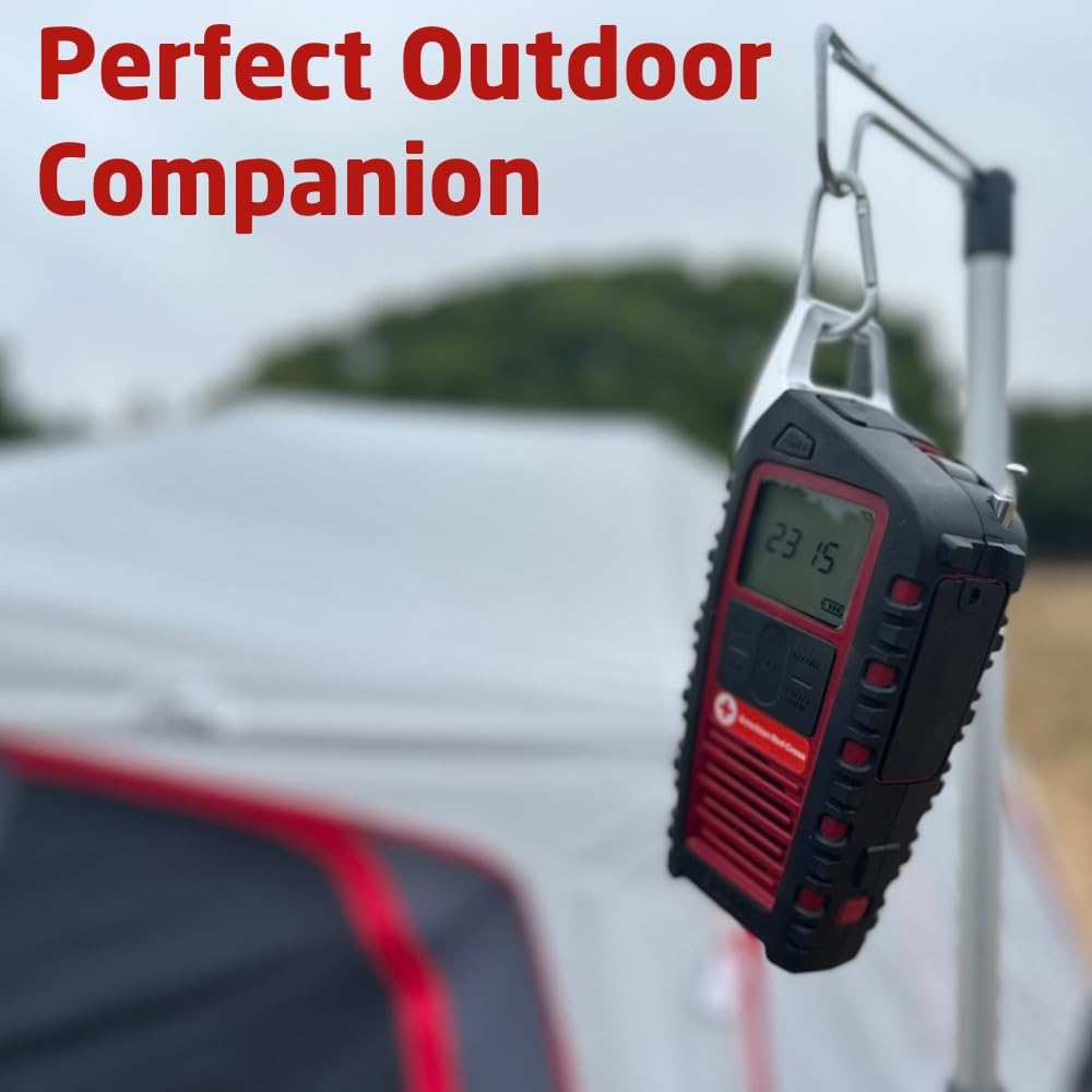Eton Odyssey Emergency Hand Crank Radio - NOAA Weather Alert, AM/FM Shortwave, Solar Powered, Flashlight & Phone Charger, Bluetooth Speaker (Red Cross Approved) - Perfect for Camping, Hiking & Power Outages