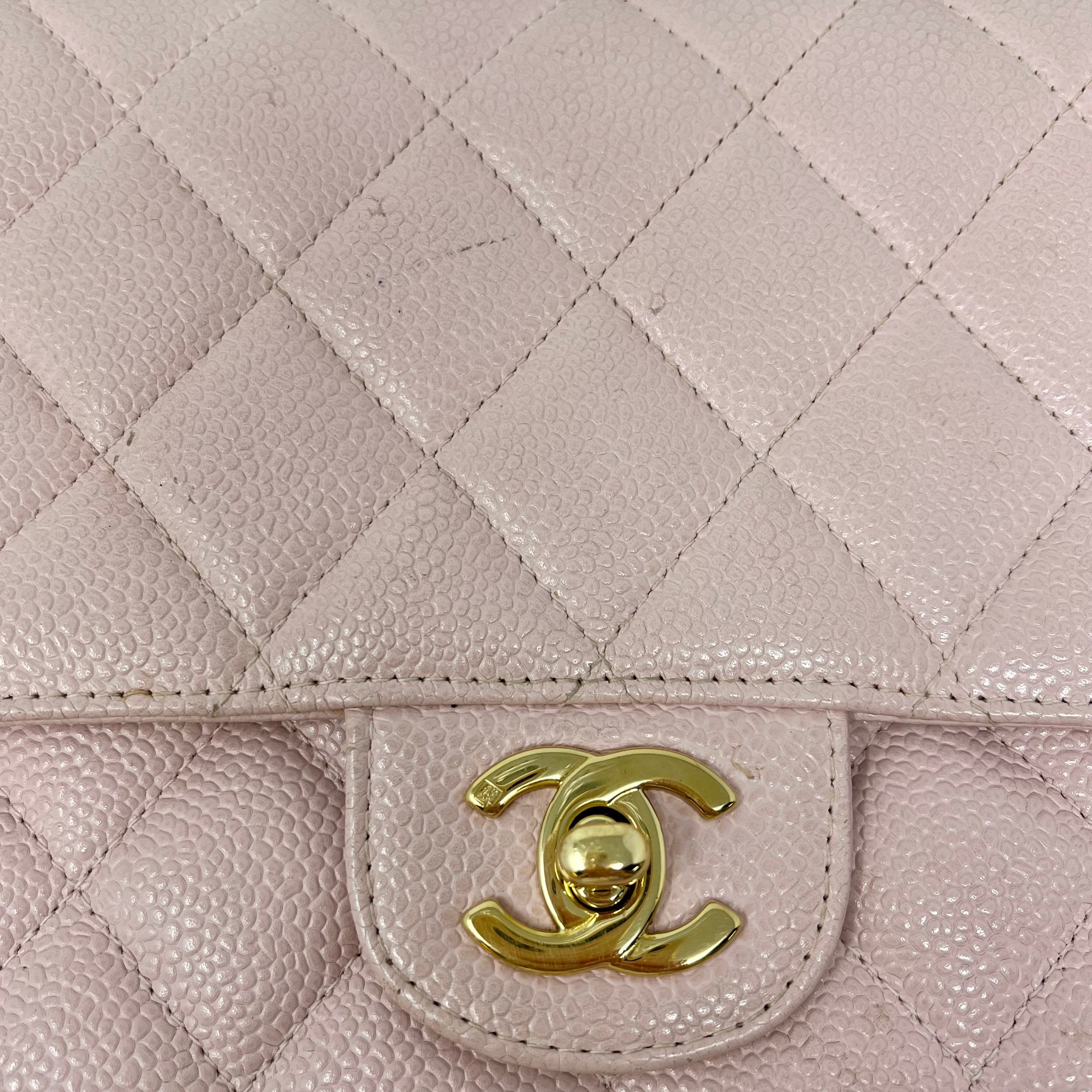 Authentic Chanel Caviar Jumbo Classic Single Flap Bag - Luxury Leather Handbag for Women | Perfect for Evening Parties, Weddings & Special Occasions