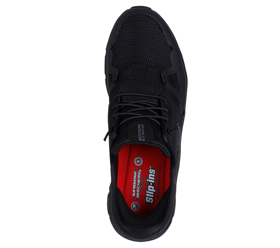 Slip Resistant Work Shoes for Men - Glide Step Pro Sr Non-Slip Black Safety Shoes for Restaurant, Kitchen & Hospital Workers - Comfortable Anti-Skid Professional Shoes