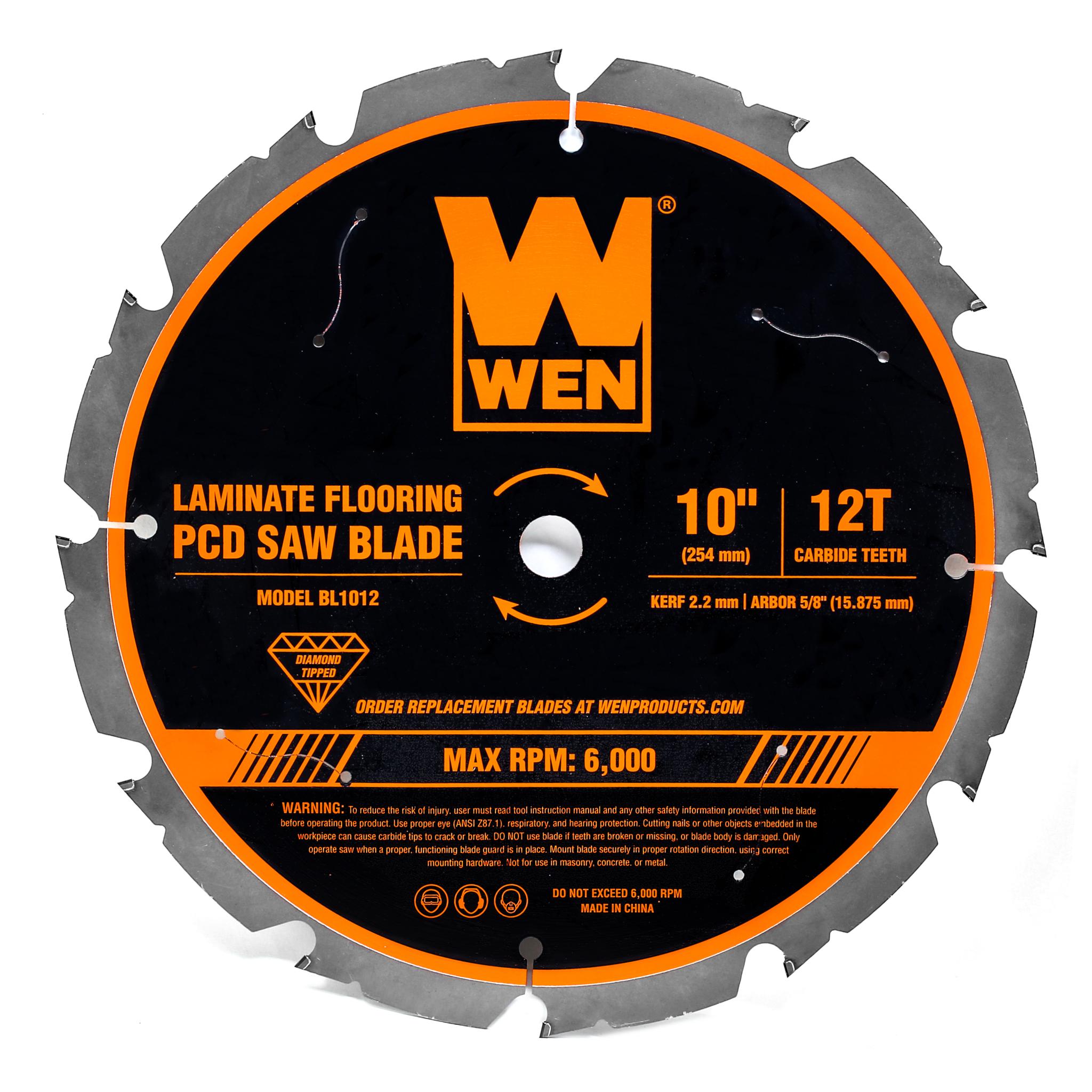10 Inch 12 Tooth Diamond Tipped (PCD) Circular Saw Blade - Professional Grade for Fiber Cement, Laminate Flooring & Hardwood Cutting - Perfect for DIY Projects & Professional Construction Work
