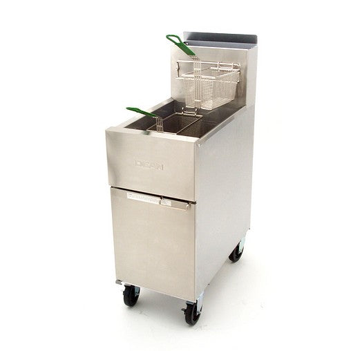 Dean SR 142G Super Runner Commercial Floor Fryer - 35-43 lb Capacity Natural Gas Fryer for Restaurants, Fast Food & Catering Businesses - Heavy Duty Deep Fryer for Chicken, Fish, Fries & More