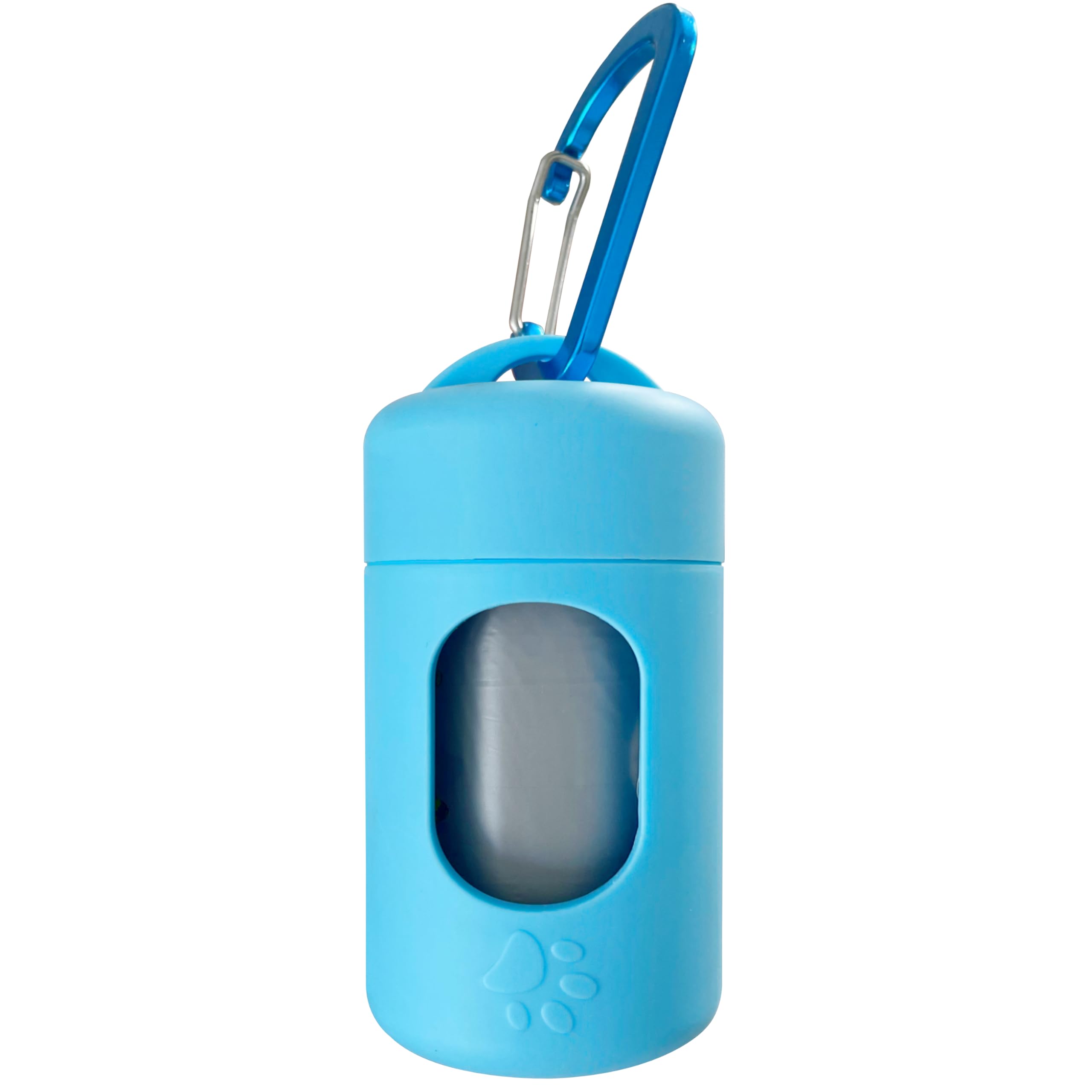 Eco-Friendly Dog Poop Bag Dispenser with Leash Clip - Skin-Friendly Waste Bag Holder for Dogs & Cats - Portable Litter Bag Container for Indoor & Outdoor Use (Blue, 1 Pack) - Perfect for Park Walks, Hiking & Daily Pet Care