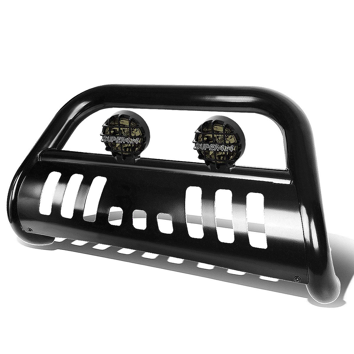 Black Bull Bar & Smoked Lens Fog Lights for Chevy C/K-Series GMT400 - 3