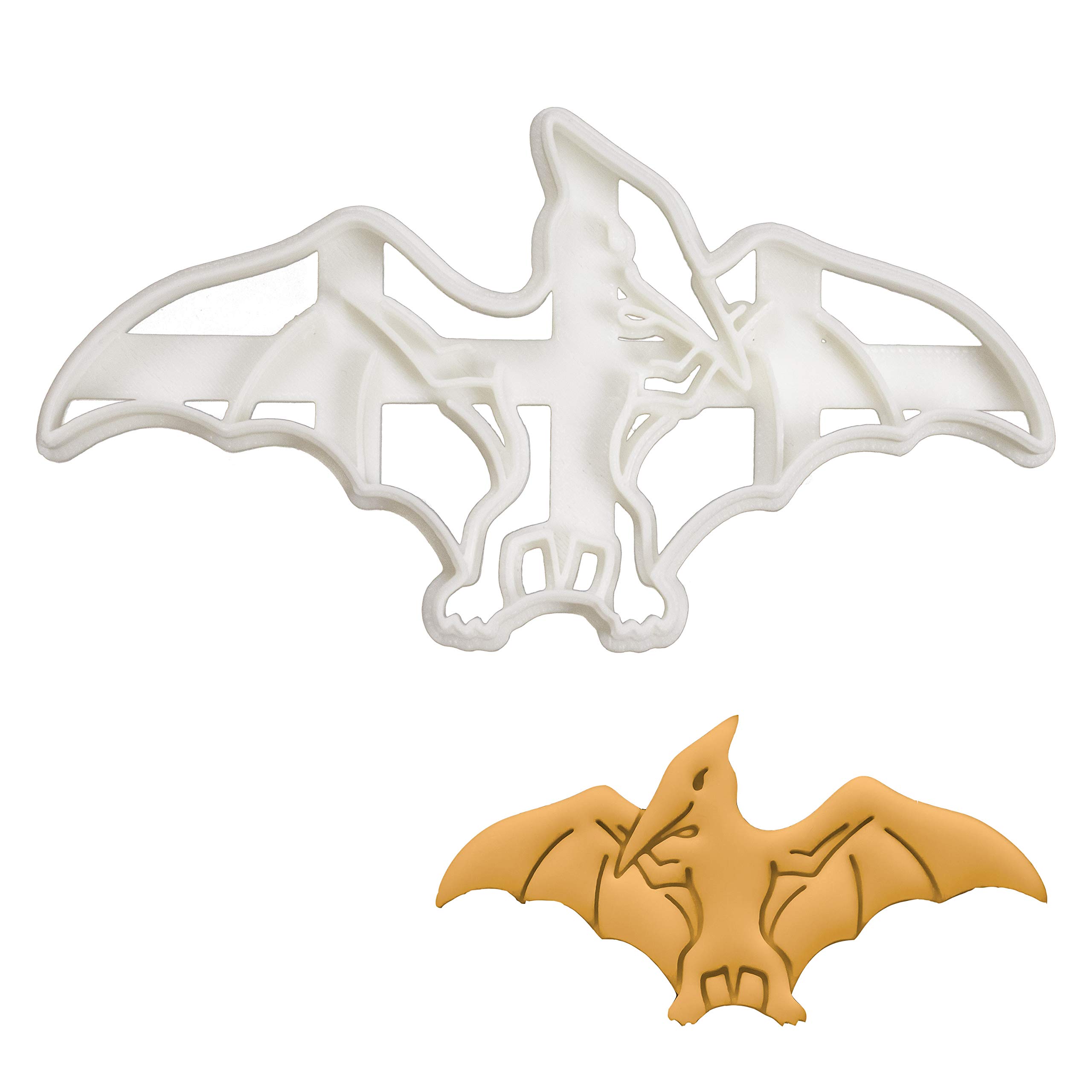 Pterodactyl Dinosaur Cookie Cutter - 1 Piece Stainless Steel Dinosaur Shaped Cookie Cutter for Baking, DIY Cookies, Cake Decorating, and Kids Party Favors - Perfect for Halloween, Birthday, and Dinosaur Theme Parties