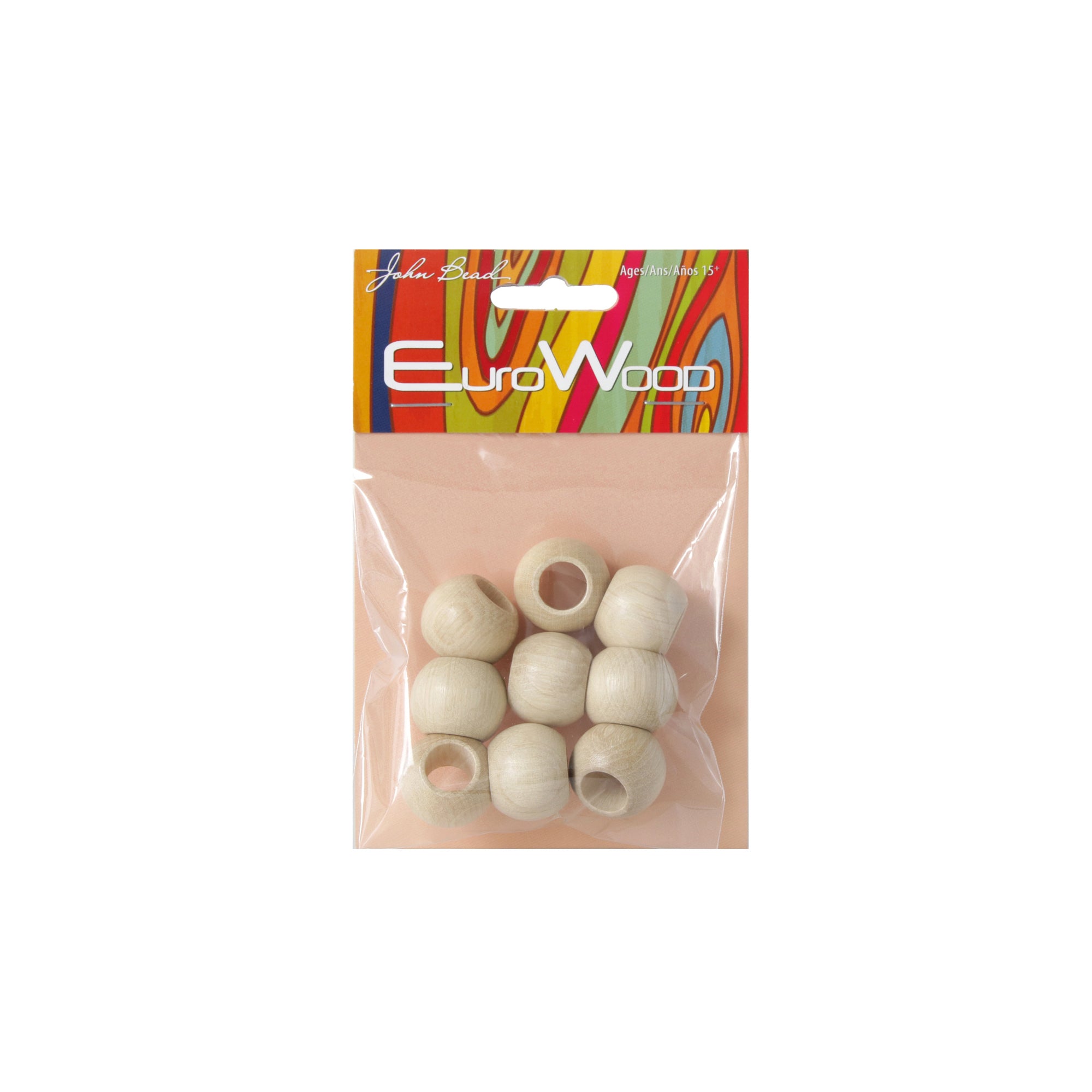 9 Pack Large Hole Wooden Beads for DIY Crafts, Jewelry Making, and Kids Activities - Perfect for Bracelets, Necklaces, and Home Decor Projects