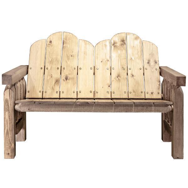 Homestead Deck Bench - Outdoor Wooden Bench for Patio, Garden, and Backyard - Perfect for Relaxing and Entertaining
