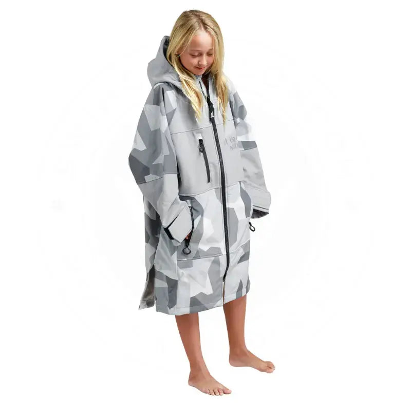 Kids Swimming Robe - Arctic Camo Unisex Soft Shell Pool Robe for Boys & Girls | Quick-Dry, Warm Cover-Up for Beach, Pool & Water Activities