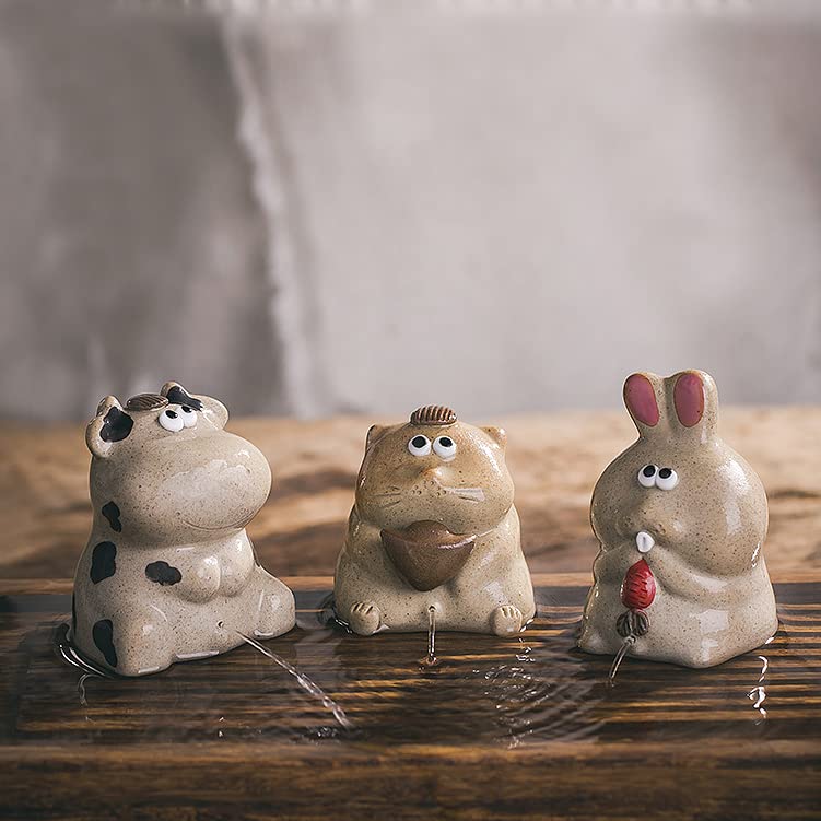Chinese Zodiac Purple Clay Tea Pet Rabbit - Cute Spray Water Tea Accessory for Kung Fu Tea Sets - Home & Car Decor for Tea Lovers - Perfect for Tea Ceremonies & Shelf Displays