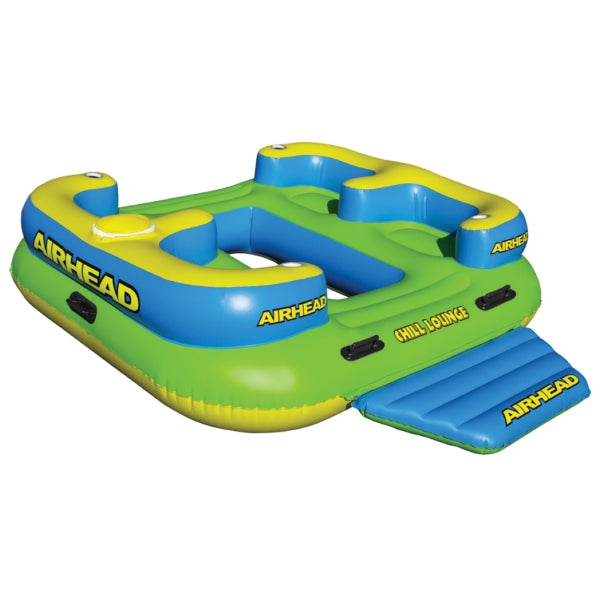 AIRHEAD Inflatable Lounge for 4 People - Premium Floating Water Mat for Pool, Lake & Beach - Perfect for Relaxing, Sunbathing & Family Fun