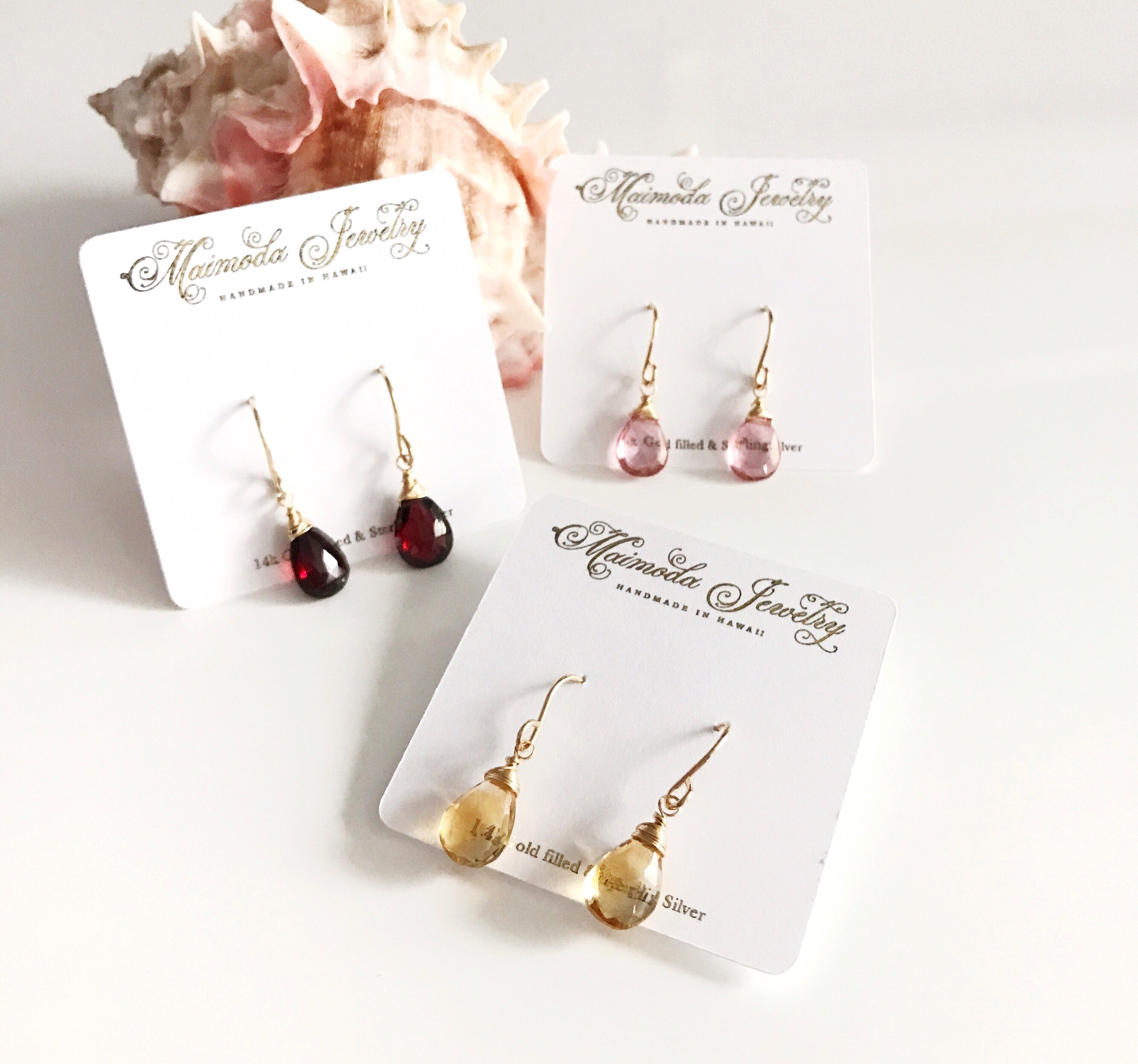 NALANI Citrine Earrings (E443) - Elegant Gemstone Jewelry for Women, Perfect for Parties, Weddings & Special Occasions