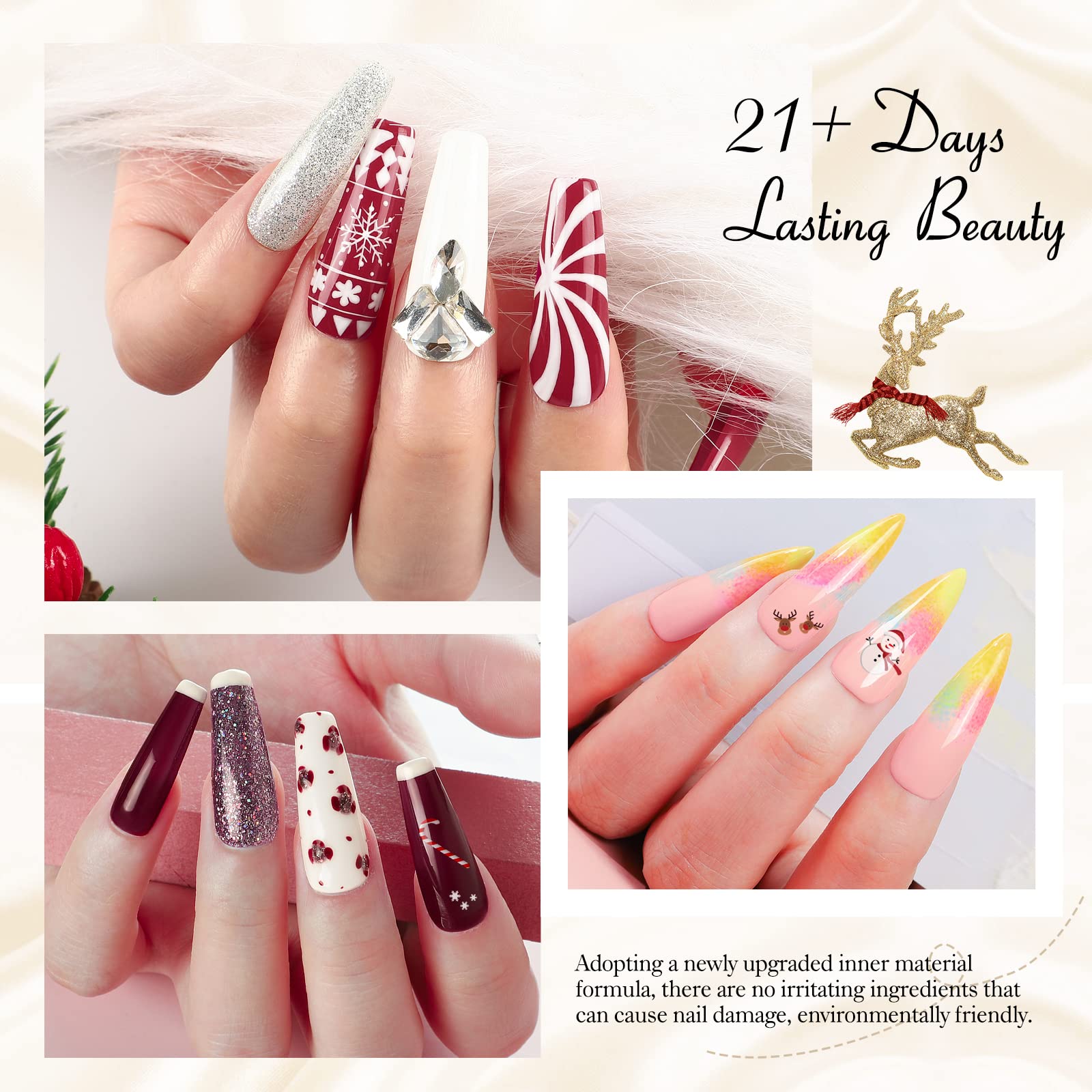 Professional Acrylic Nail Kit for Beginners - Complete DIY Nail Set with Acrylic Powder, Rhinestones & Glitter Decorations | Perfect for Home Manicures, Salon Use & Gifts for Women