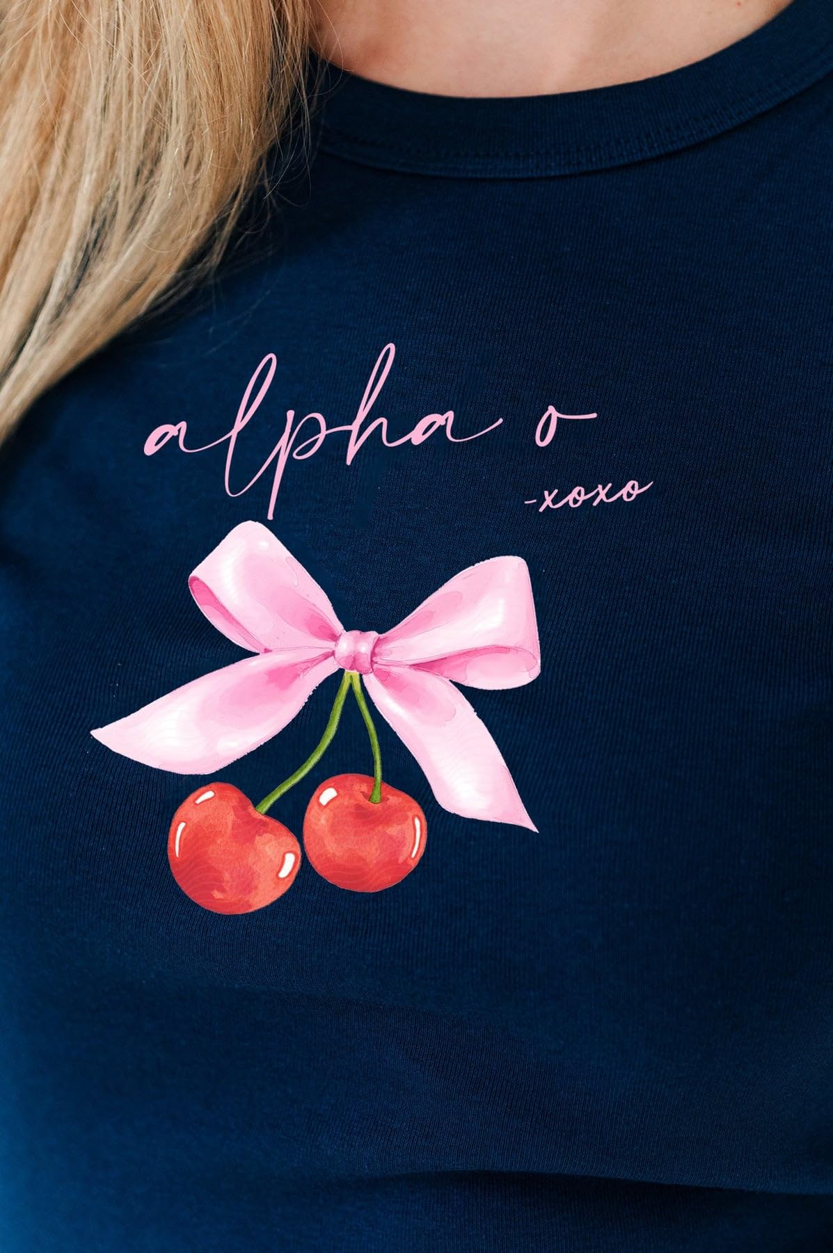 Cherry XOXO Baby Doll Tee - Ribbed Fit for Casual Outings