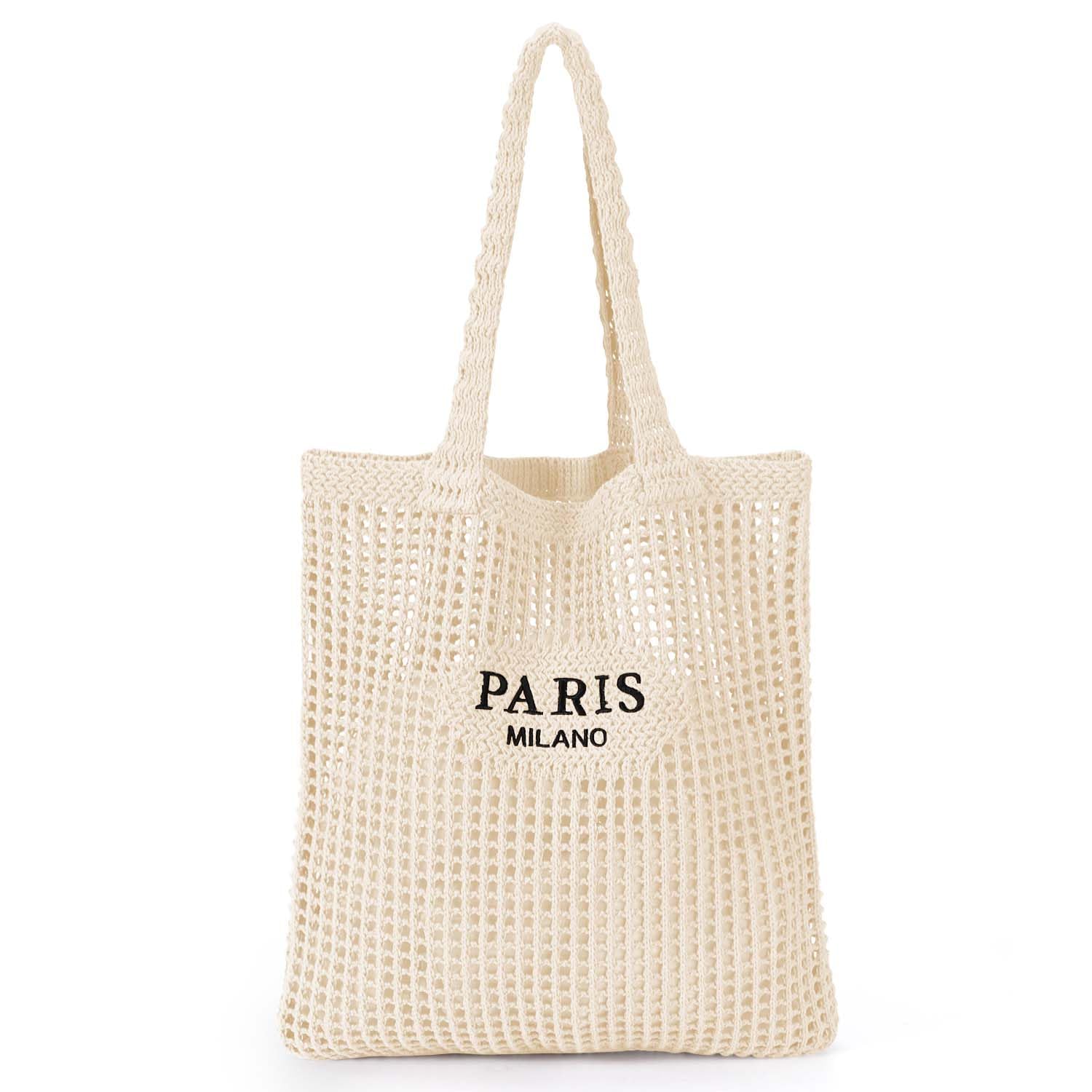 Stylish Ayieyill Crochet Tote Bag for Women - Breathable Mesh Beach Bag, Boho Knit Purse for Summer Vacation, Travel & Shopping | Perfect for Beach Outings, Picnics & Boho Fashion Accessories