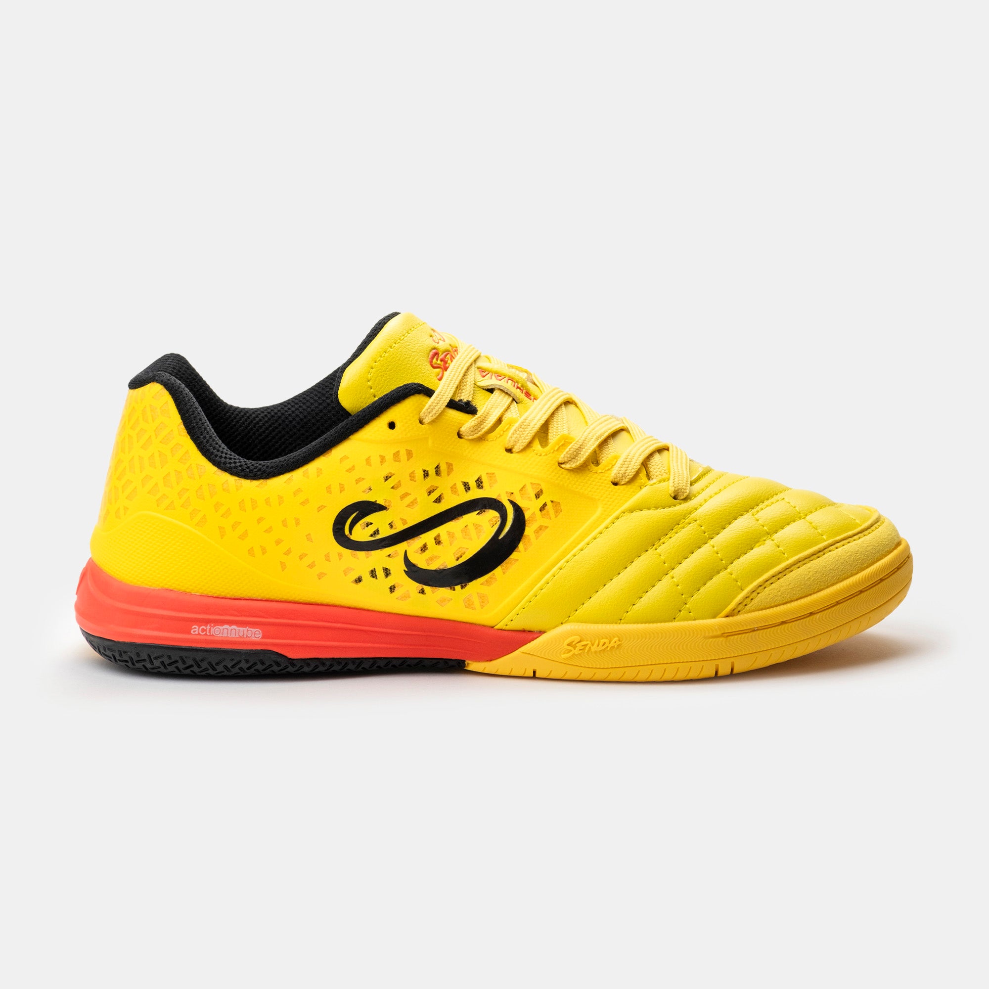 Senda Athletics USHUAIA Pro 2.0 Futsal Soccer Shoes for Men - Lightweight Indoor Football Cleats with Non-Marking Sole (Yellow) - Perfect for Futsal Courts, Gym Floors & Indoor Soccer Training