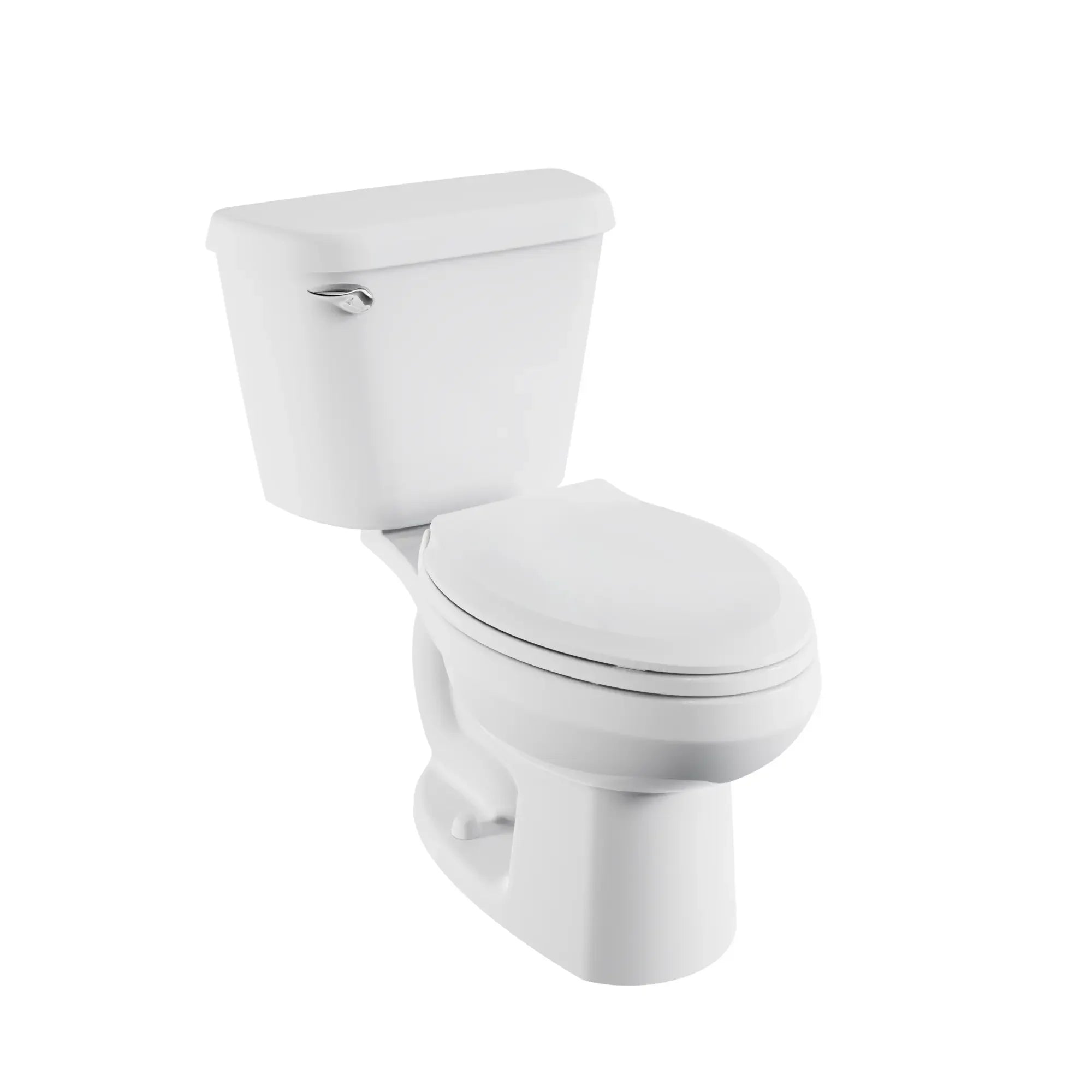 Colony Round Front Toilet 12-Inch Rough-In 1.6 GPF Water-Saving Elongated Bowl - Perfect for Small Bathrooms & Powder Rooms
