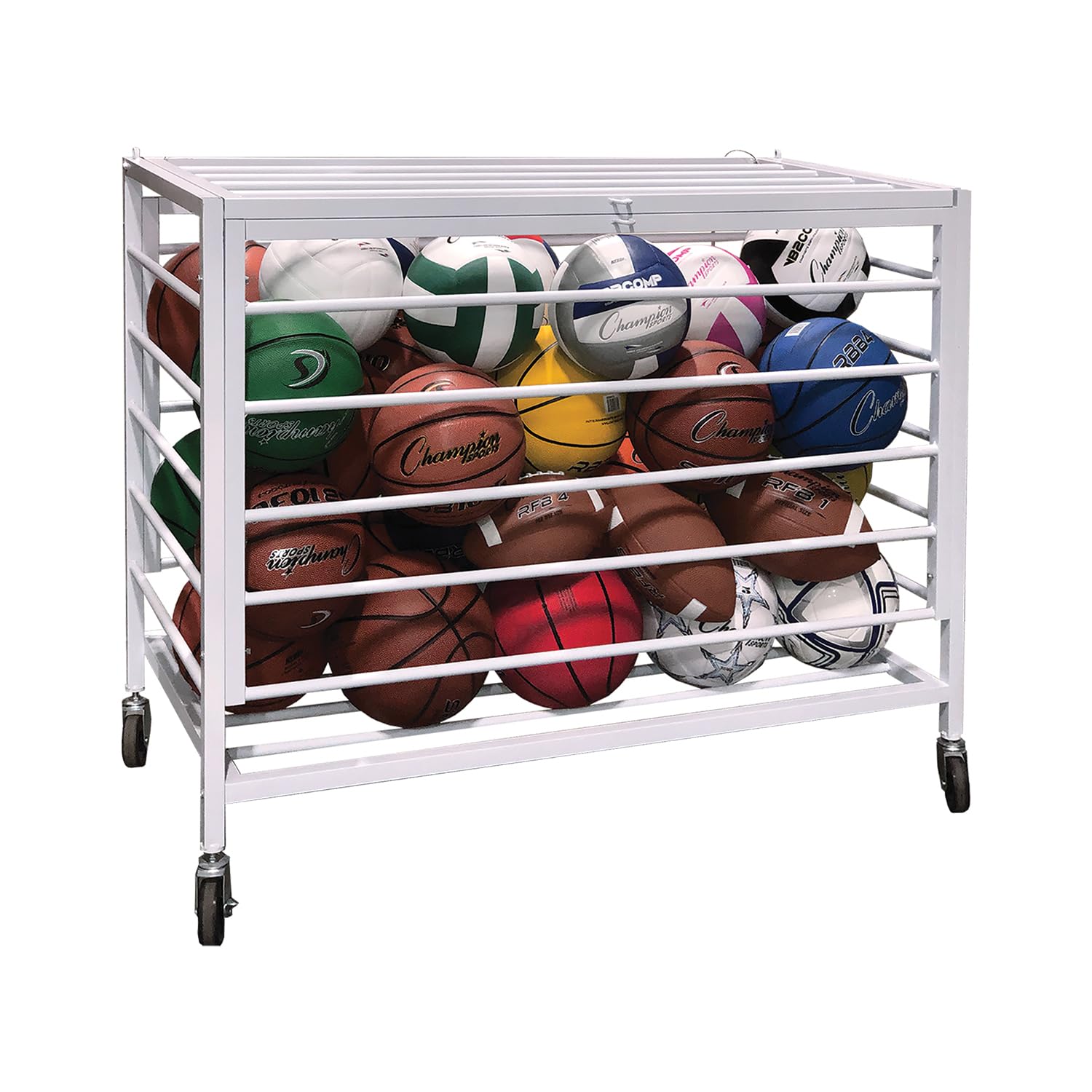 Champion Sports Lockable Ball Lockers - Durable Storage for Basketballs, Soccer Balls & More | Perfect for Gyms, Schools & Sports Clubs