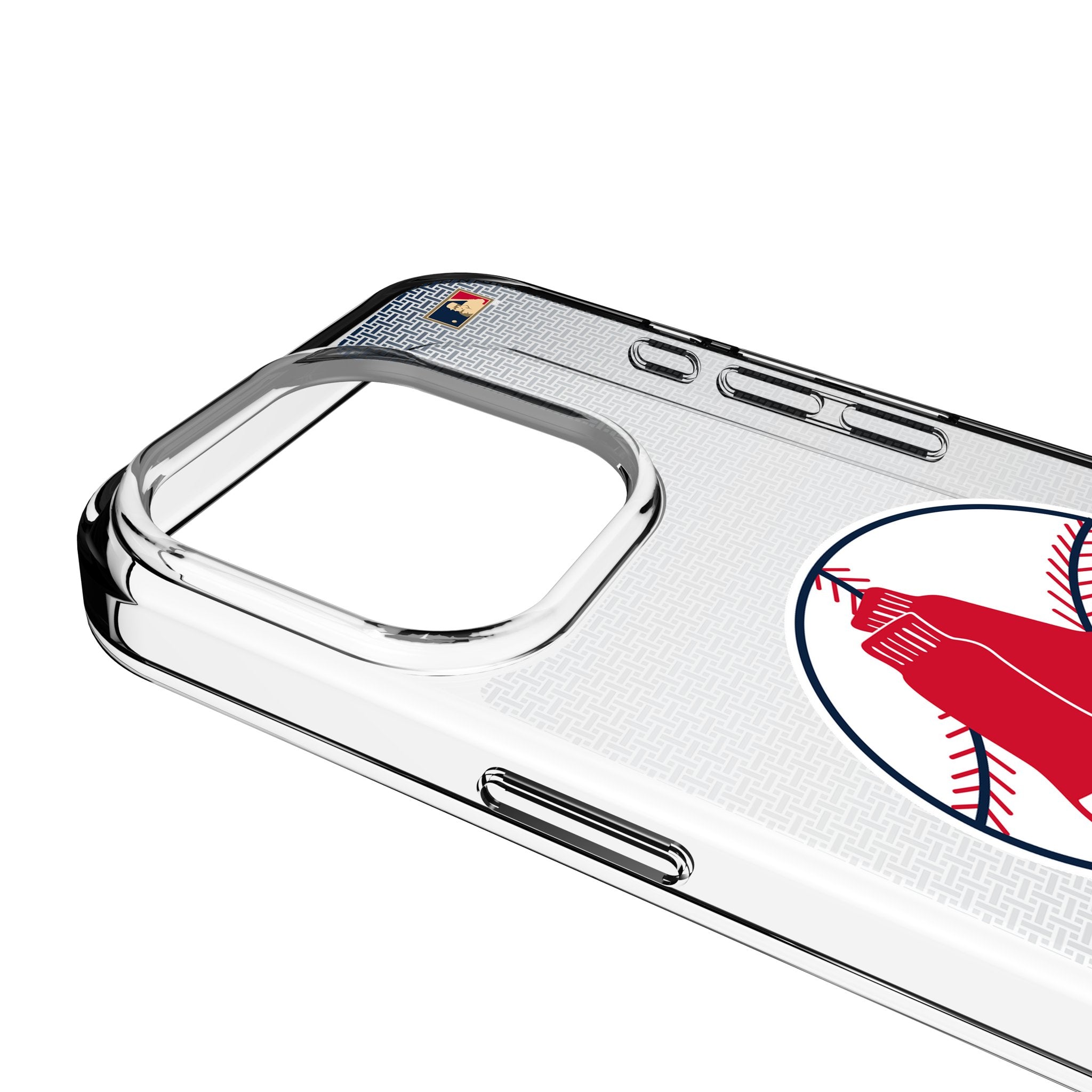 Boston Red Sox 1970-1975 Cooperstown Collection Linen Clear Phone Case for Apple iPhone - Vintage Baseball Fan Gift & Protective Cover for iPhone 11/12/13/14/15 Pro Max