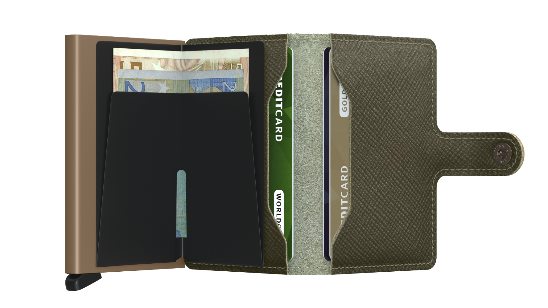 SECRID Miniwallet Saffiano Leather RFID Blocking Slim Wallet - Perfect for Travel, Business & Everyday Use