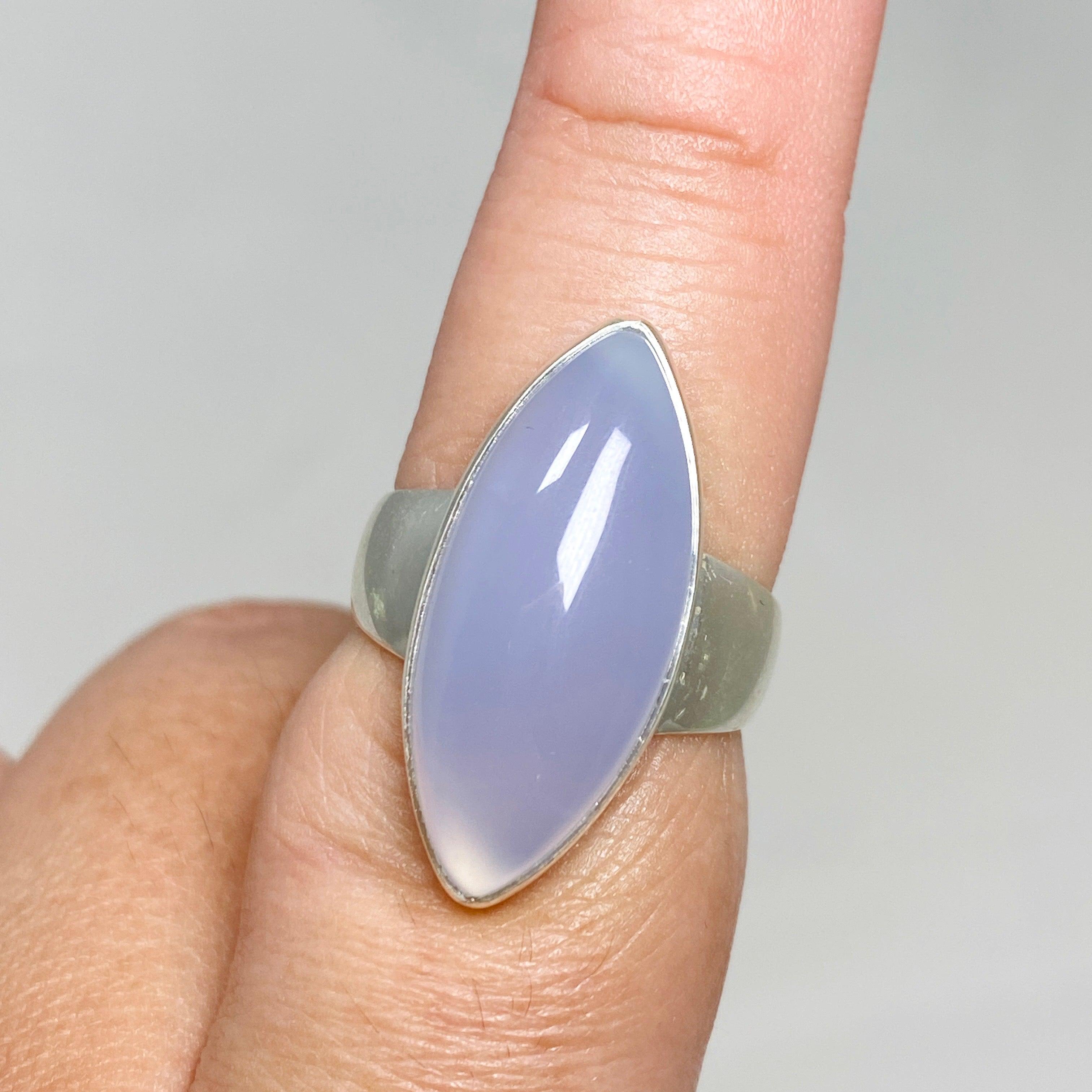 Blue Chalcedony Marquise Ring - Size 9 Silver Jewelry KRGJ3246 | Elegant Gift for Women, Wedding, Anniversary & Special Occasions