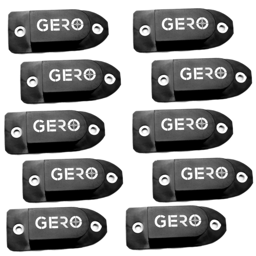 GERO Tactical Quick Draw Gun Magnet - 10 Pack Concealed Rifle & Shotgun Magnetic Holder for Wall, Bed, Vehicle Mount | Fast Access Display Case Storage | Perfect for Home Defense, Hunting, and Shooting Range Use