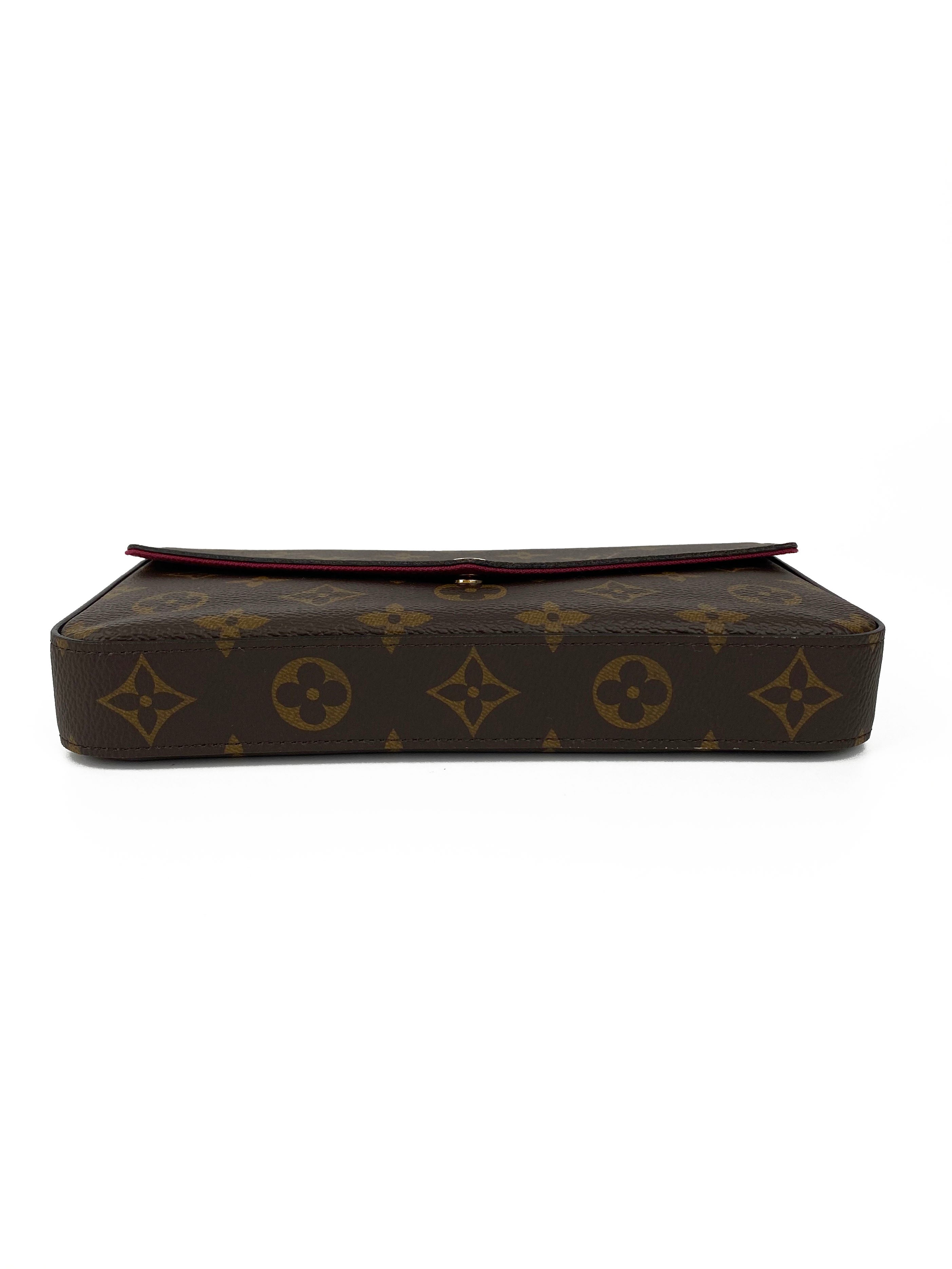 Authentic Louis Vuitton Monogram Felicie Pochette Crossbody Bag - Luxury Designer Wallet on Chain for Women, Perfect for Evening Parties & Date Nights