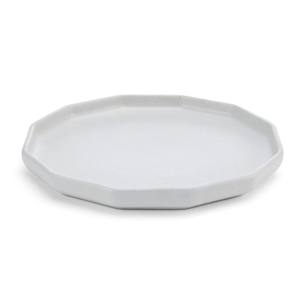 Luxor White Set of 4 Porcelain Dinner Plates - Elegant Tableware for Fine Dining, Restaurants & Home Entertaining