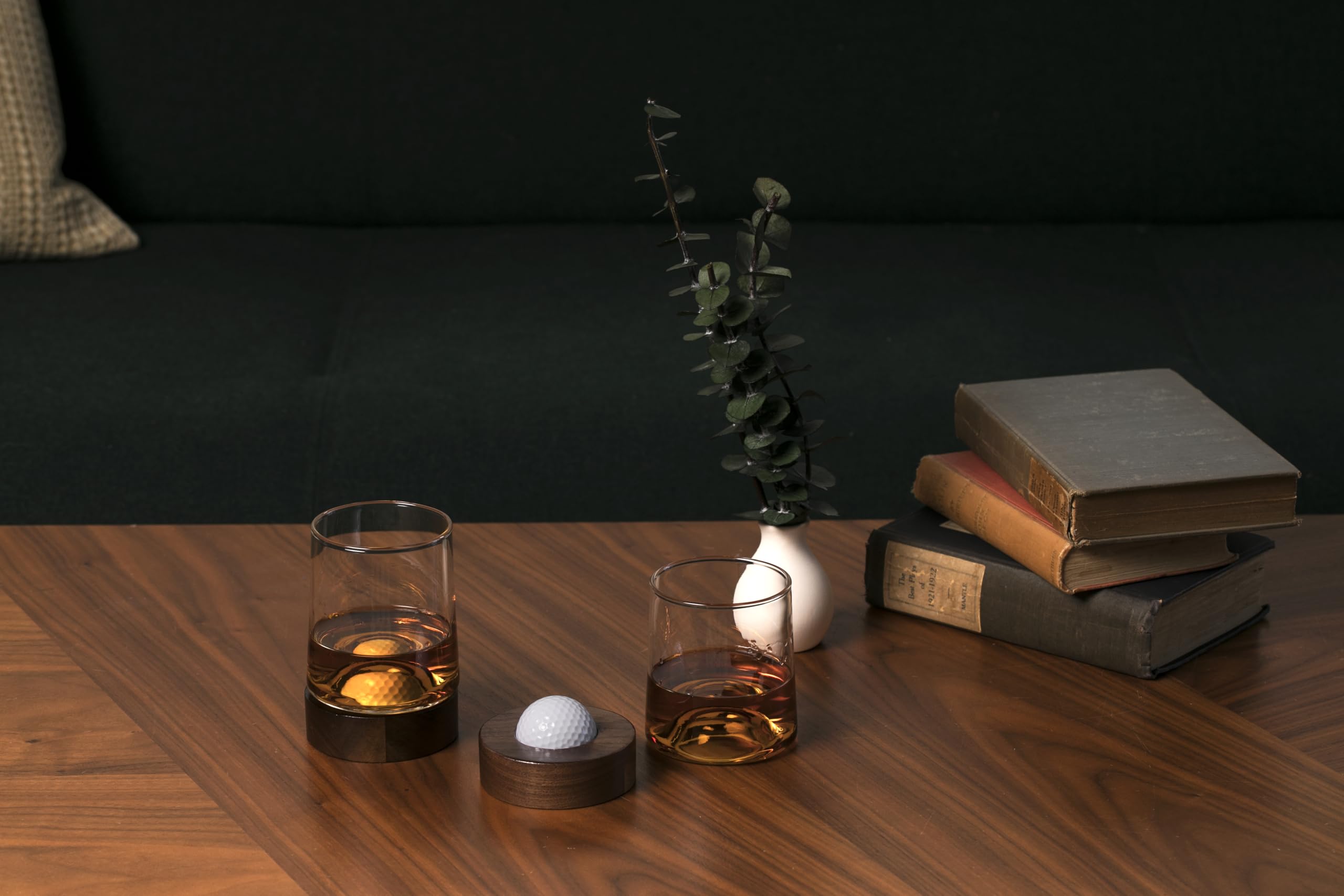 Personalized Golf Coaster & Whiskey Glasses Set - Unique Golf Gifts for Men & Women - Perfect for Golf Lovers & Whiskey Enthusiasts (2-Piece Set) - Ideal for Birthday, Anniversary, Father's Day & Holiday Gifting