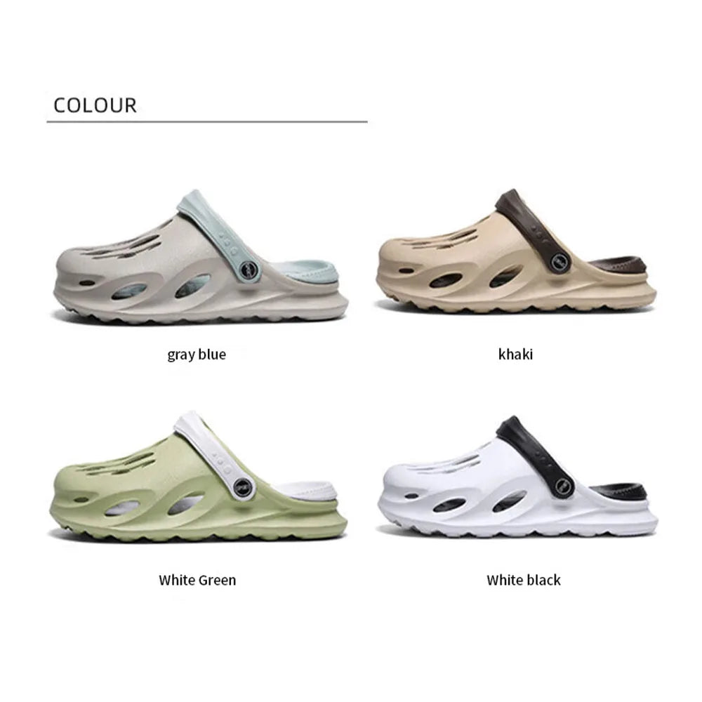 **Men's Aqua Shoes - Waterproof Anti-Slip Beach Sandals with Thick Sole - Lightweight EVA Flip Flops for Swimming, Surfing, and Outdoor Activities**