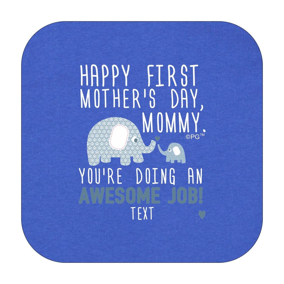 Personalized First Mother's Day Gift - Blue Elephant Baby Bodysuit for New Moms | Cute Outfit for Baby Shower, Photo Shoots & Special Occasions