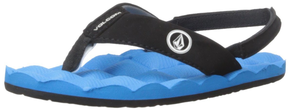 Volcom Kids' Recliner Sandal - Comfortable Flip Flops for Boys & Girls (Toddler/Youth Sizes) - Perfect for Beach, Pool & Summer Outdoor Activities
