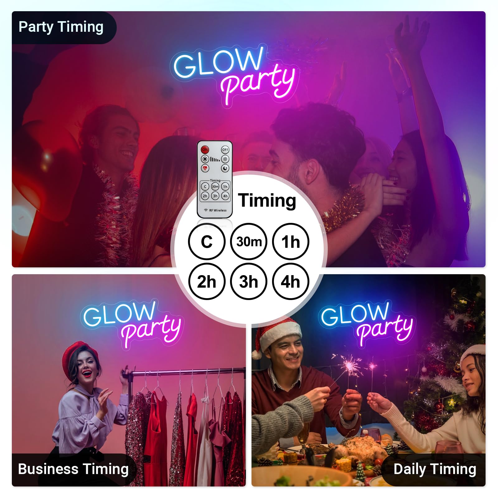 15'' Pink LED Neon Light Sign for Kids - Glow Party Wall Decor with Remote Dimmer & USB Power, Perfect for Baby Room, Bedroom, Home Store, and Business - Ideal for Birthday Parties, Nursery Decor, and Retail Displays