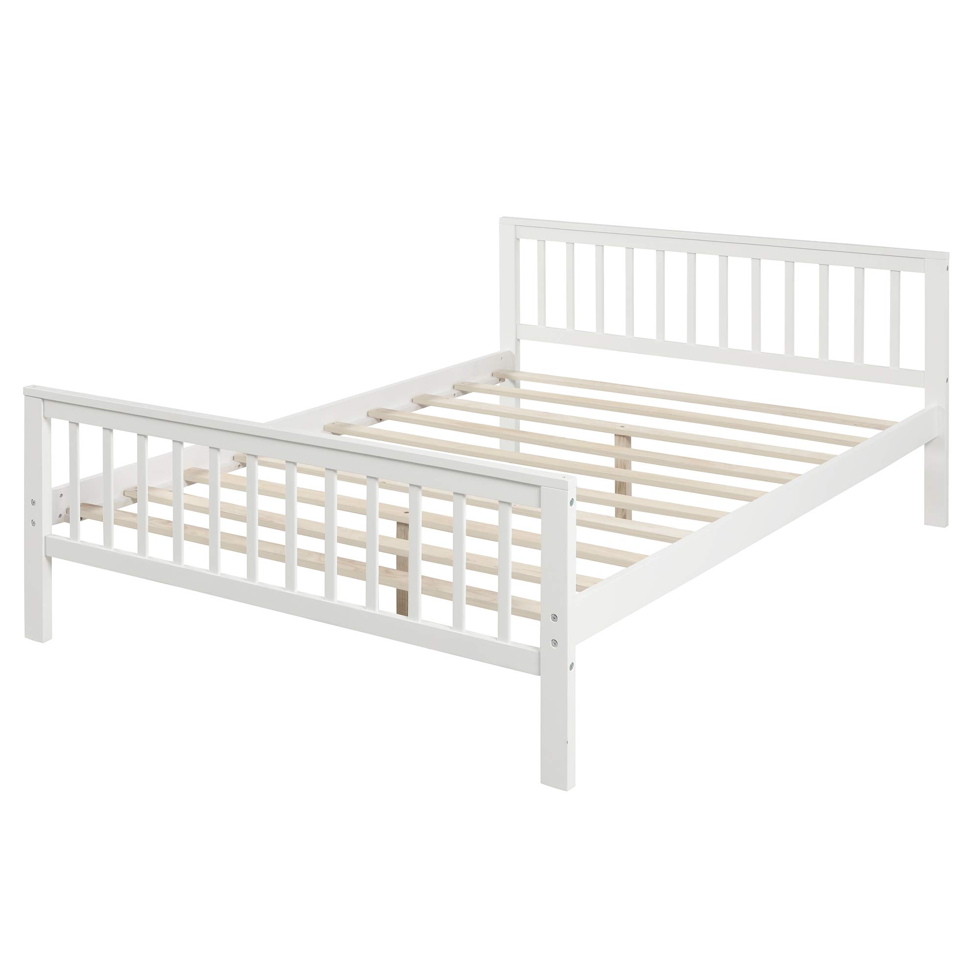 Harper & Bright Designs Twin Over Full Loft Bunk Bed with Storage - Convertible 2-in-1 Space-Saving Bed Frame with Guardrail & Ladder, No Box Spring Needed - Perfect for Kids Rooms, Small Apartments & Guest Rooms (White)