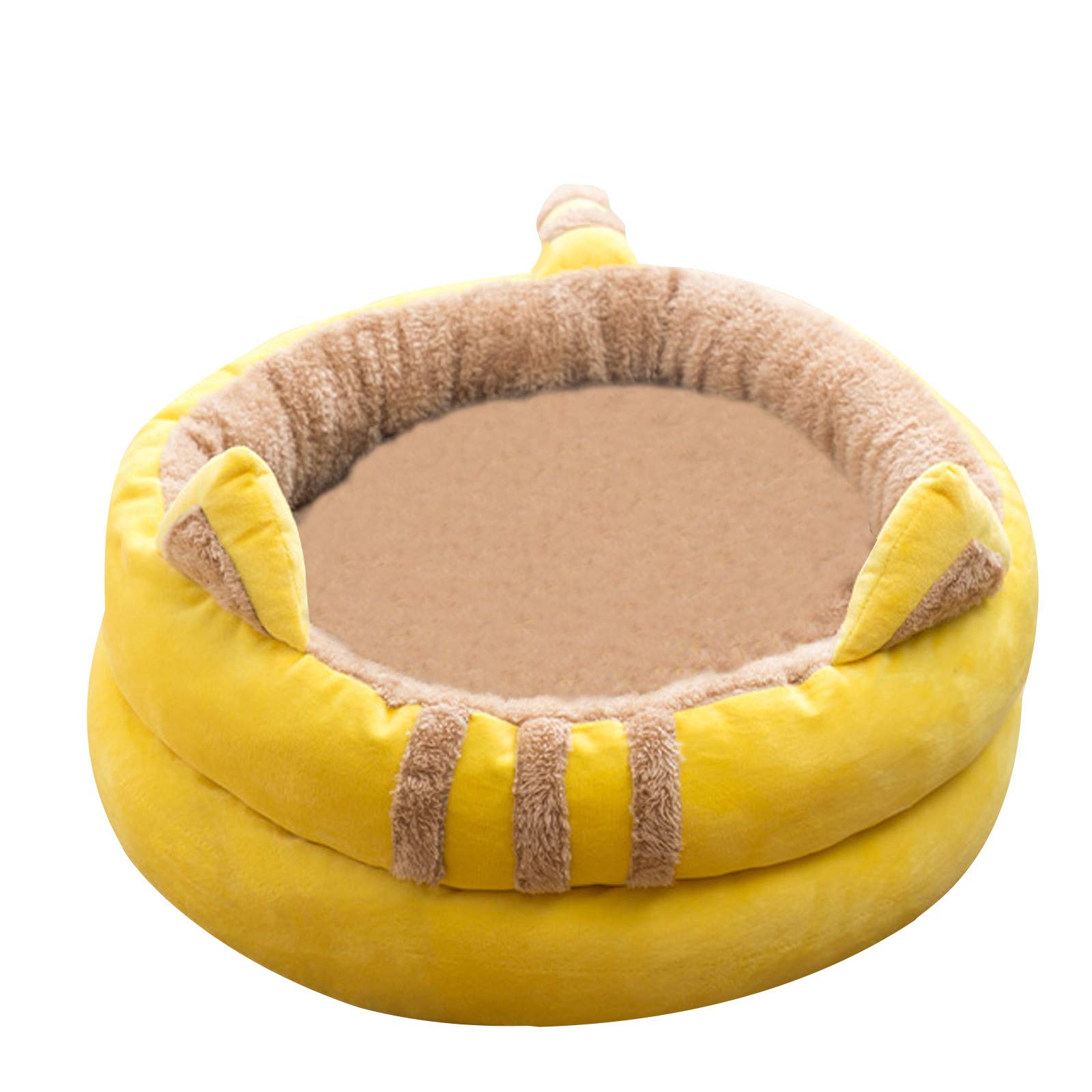 Watonic Washable Flower-Shaped Plush Pet Bed - Warm Winter Cat & Dog Bed with Soft Calming Design for Small Animals | Cozy Sleeping Spot for Cats, Dogs, Puppies & Kittens