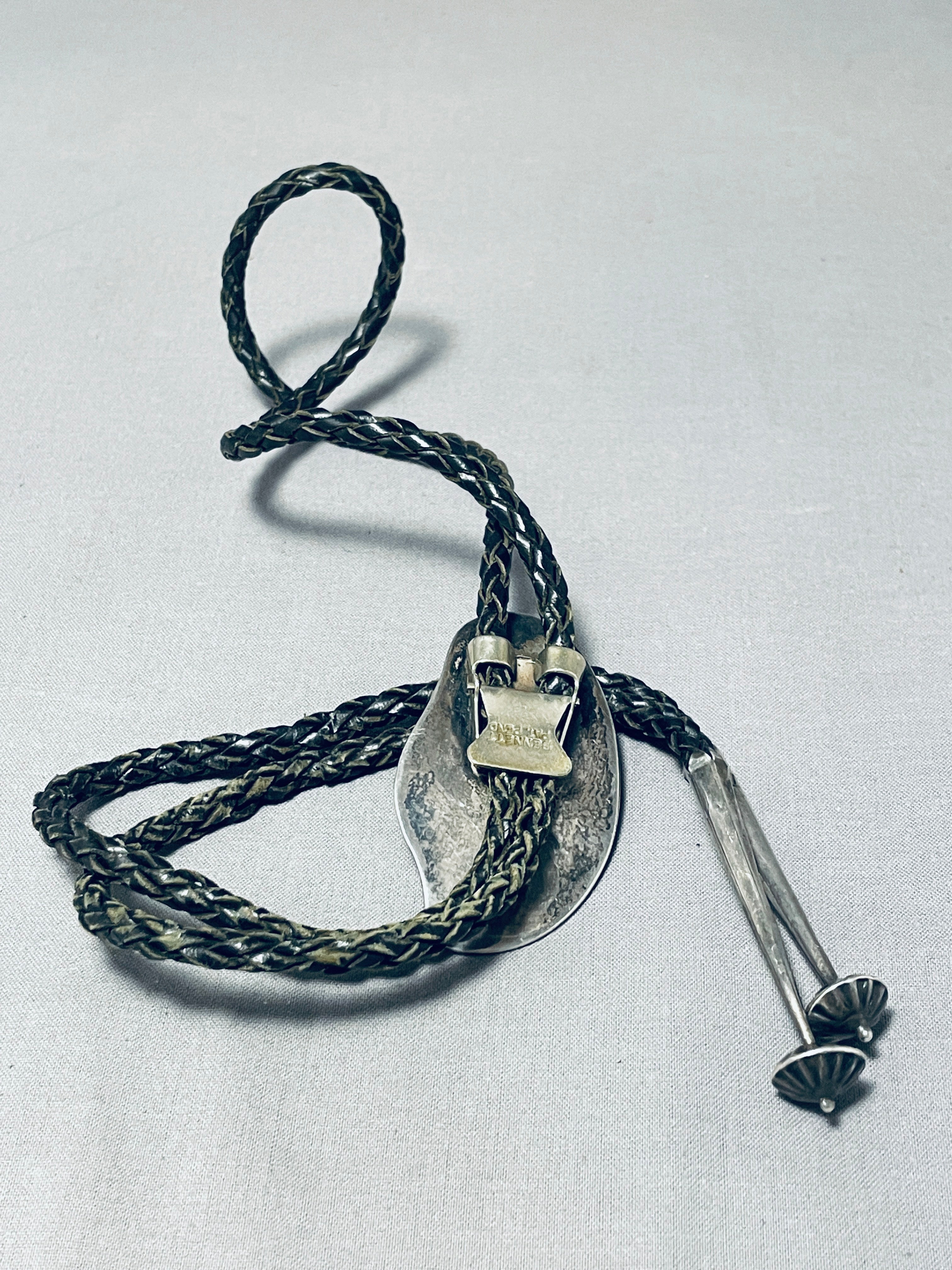 Alvin Boy Vintage Native American Navajo Royston Turquoise Sterling Silver Bolo Tie - Handcrafted Southwest Jewelry for Men & Women - Perfect for Western Wear, Boho Fashion & Special Occasions