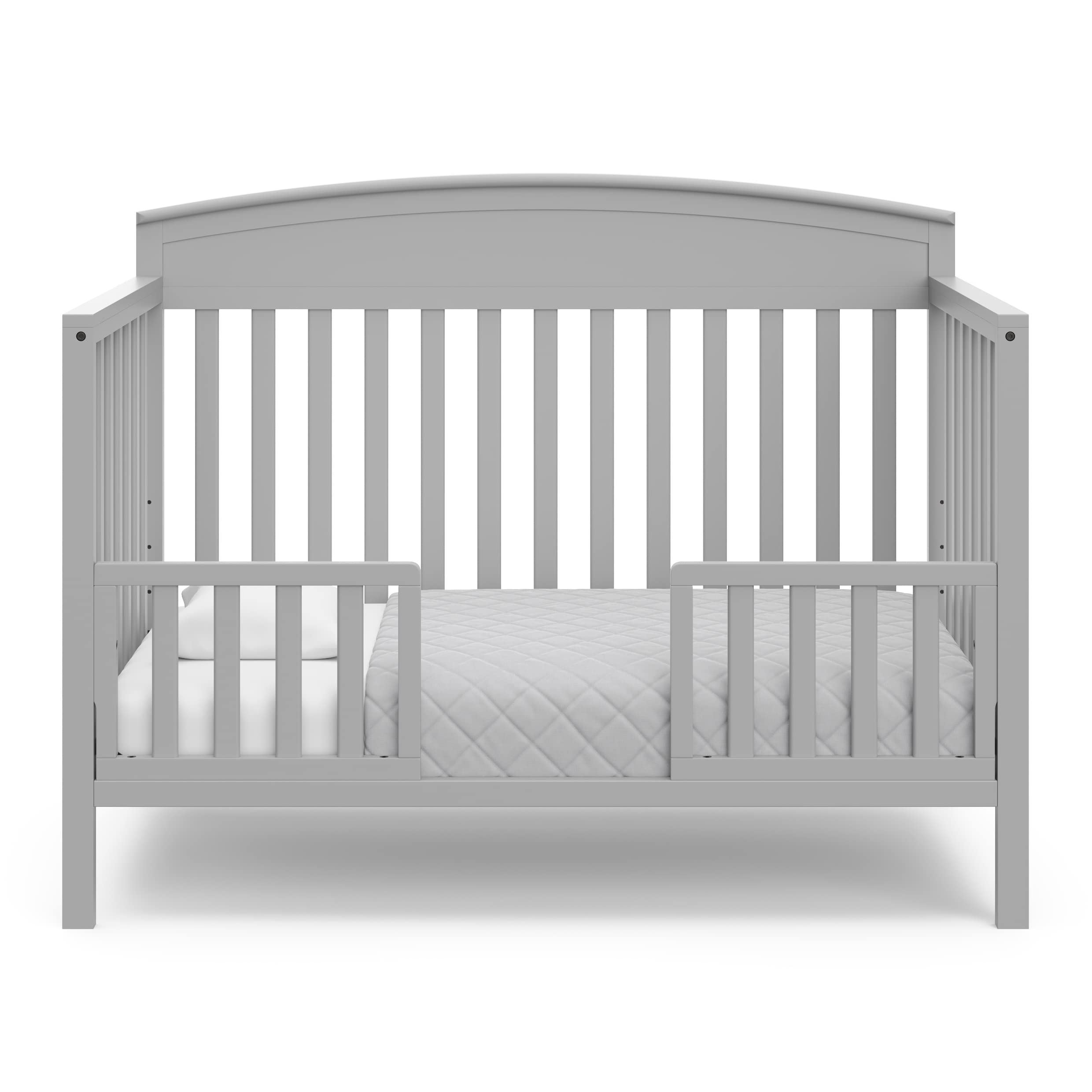 Graco Benton 5-in-1 Convertible Baby Crib in Pebble Gray – GREENGUARD Gold Certified, Converts to Toddler Bed, Daybed & Full Size Bed, Fits Standard Crib Mattress – Perfect for Nursery, Kids Room & Growing Families