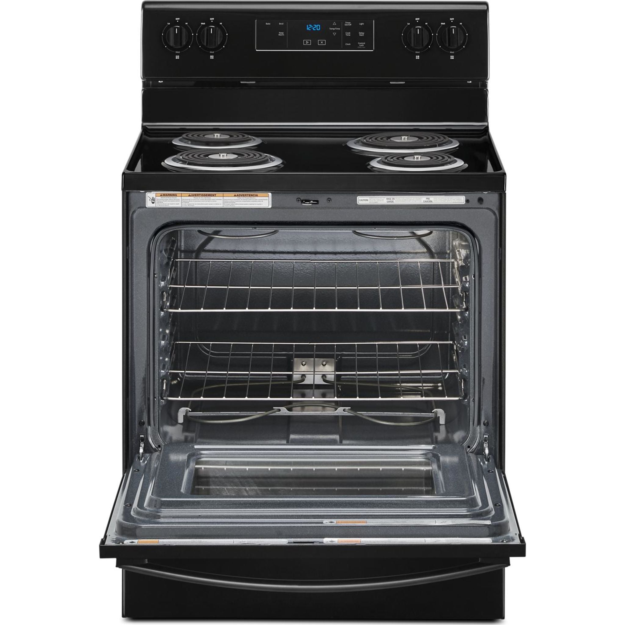 Whirlpool 30 Inch Electric Range with 5 Burners - Black (Model YWFC150M0JB) | Perfect for Home Kitchen Cooking, Baking & Family Meals