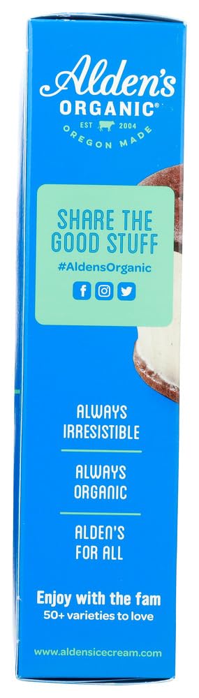 Organic Vanilla Bean Ice Cream Sandwich - 14 fl oz (12 Pack) | Premium Dessert for Parties, Picnics & Summer Treats