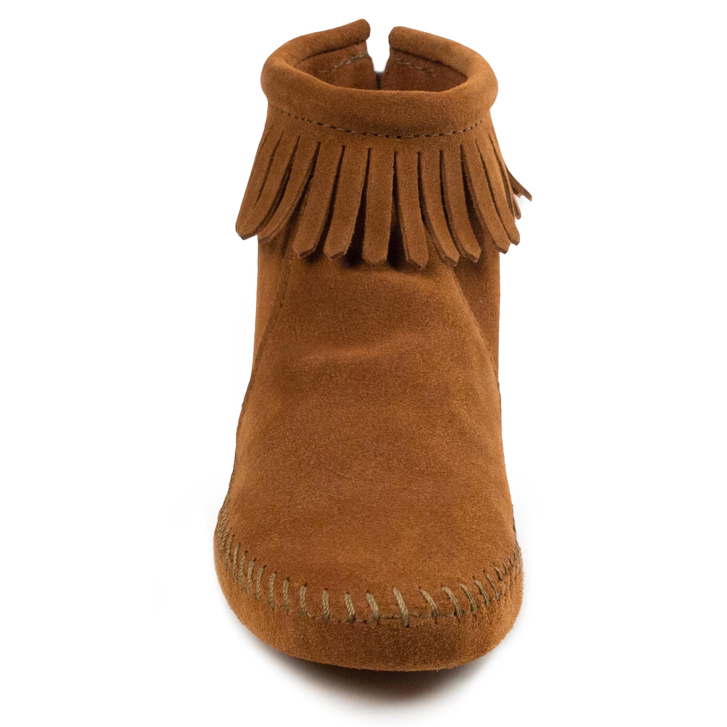 Minnetonka Women's Back-Zipper Bootie - Comfortable Suede Ankle Boots for Fall & Winter | Casual, Work & Outdoor Wear