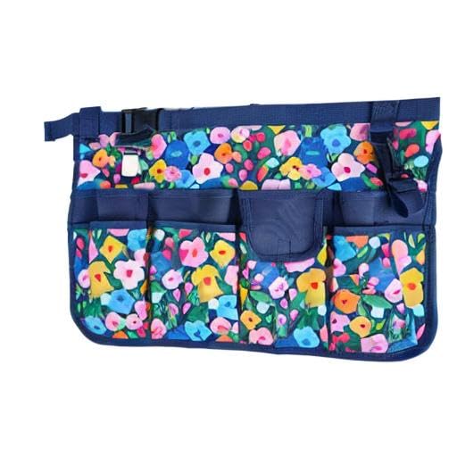 MELOTOUGH Bucket Organizer for Garden Tools - Fits 3.5 to 5 Gallon Buckets, Heavy Duty Tool Holder with Blue Flower Design - Perfect for Gardening, DIY Projects & Workshop Organization