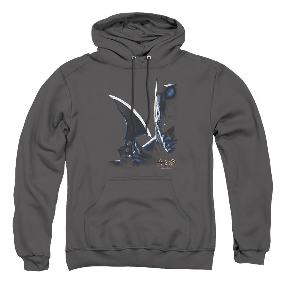 Trevco Batman Arkham Unisex Adult Pullover Hoodie - Soft & Comfortable for Cosplay, Gaming & Casual Wear