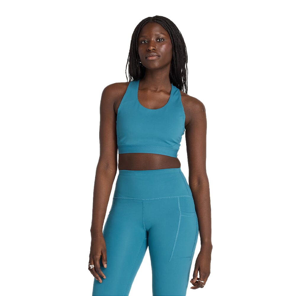 New Balance Women's Sleek Pocket Medium Support Sports Bra - Comfortable Workout & Running Bra for Active Lifestyles