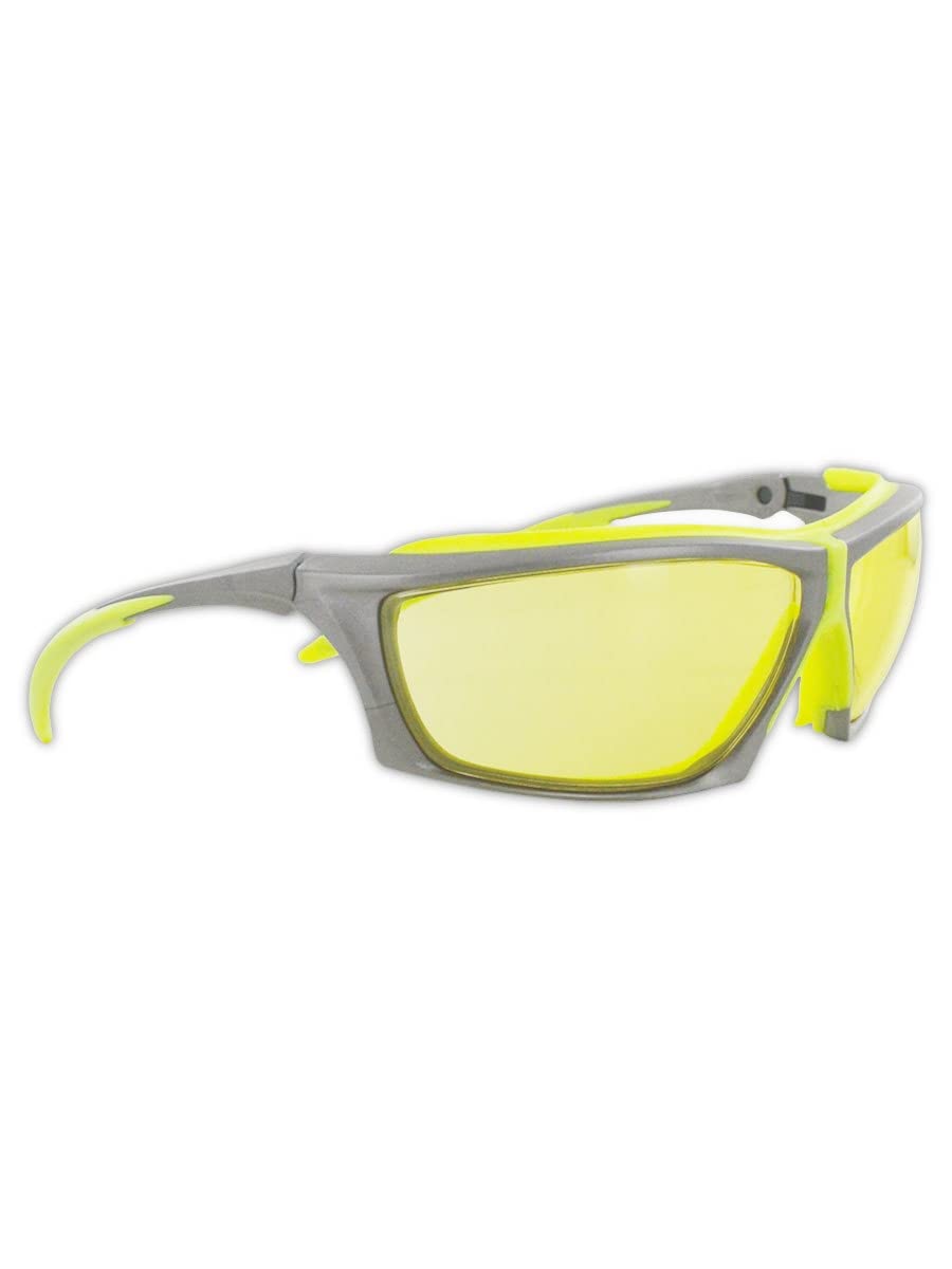 MAGID Hi-Vis Impact-Resistant Safety Glasses - 24 Pairs (Y770) - ANSI Certified for Construction, Woodworking & Industrial Use