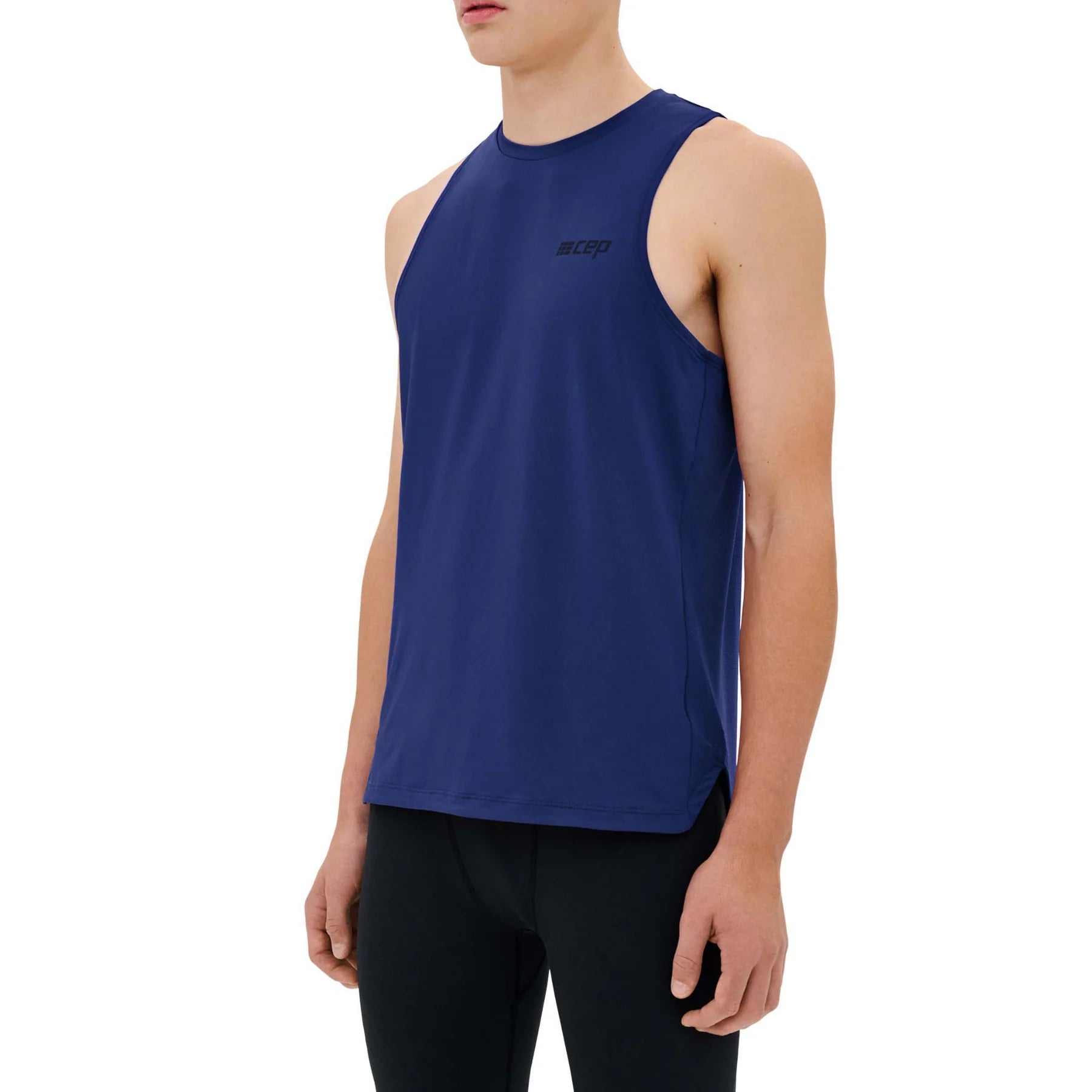 CEP Men's Performance Run Tank Top v5 - Breathable Round Neck Athletic Shirt for Running & Workouts - Dark Blue