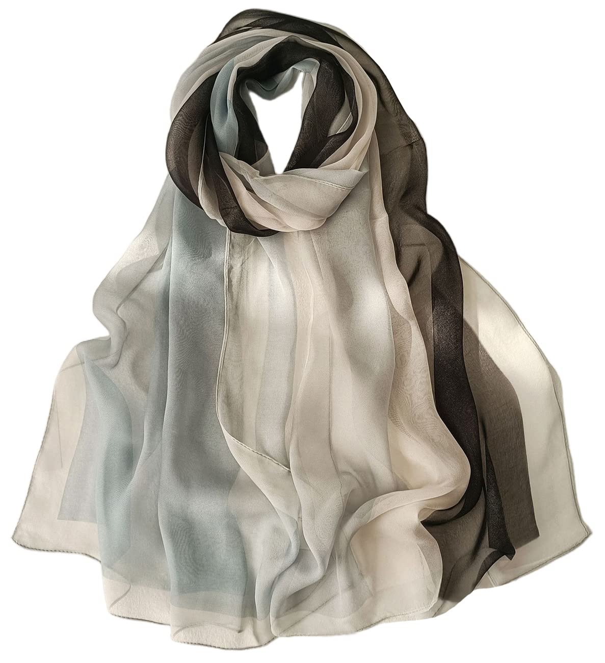 FairyGate Lightweight Chiffon Scarf for Women - Soft Smooth Elegant Shawl Wrap Fashion Accessory - Perfect for Office, Party, Wedding & Daily Wear - 20A52