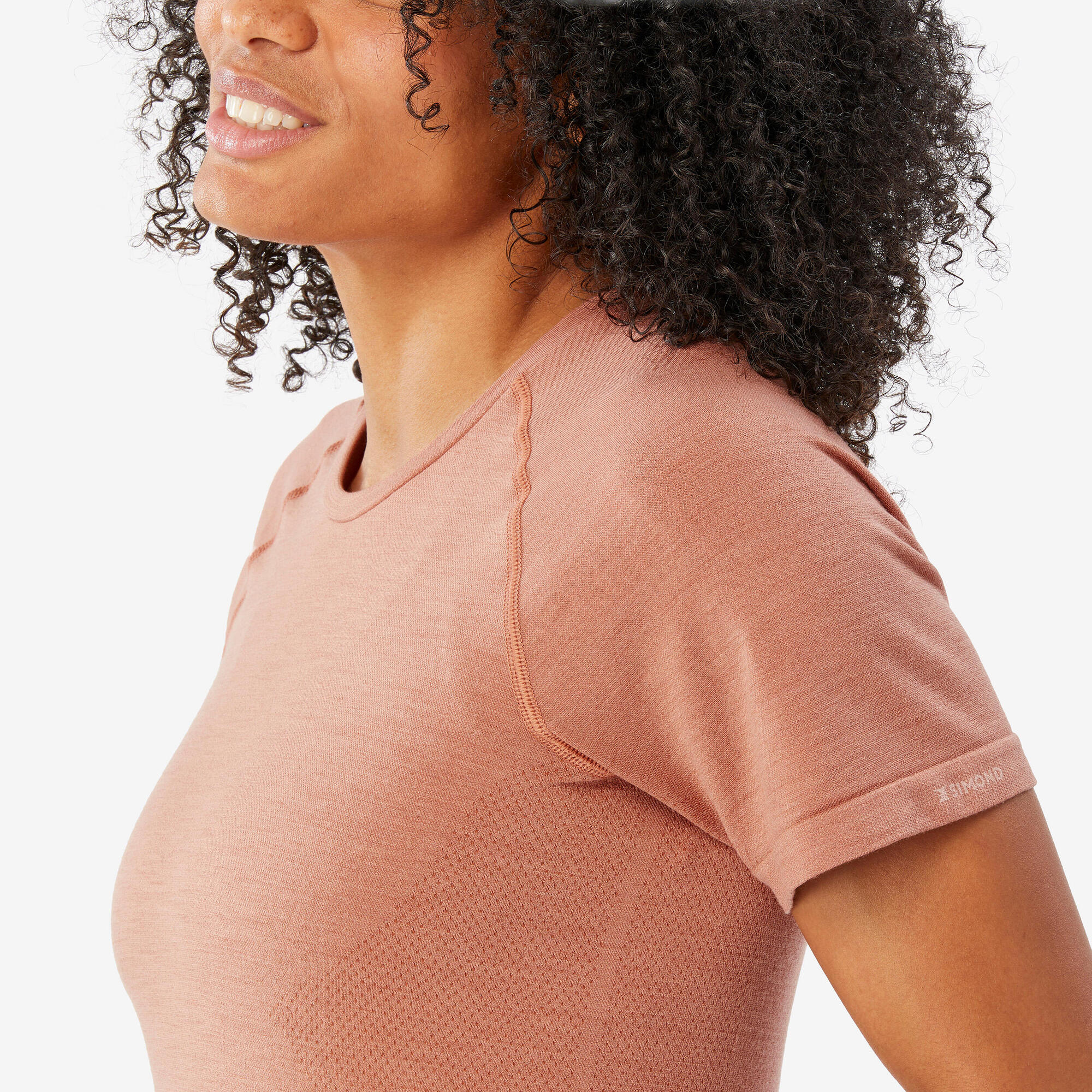 Simond Women's Seamless Short Sleeve Merino Wool Hiking Shirt - MT900 - Lightweight & Moisture-Wicking for Backpacking, Camping & Outdoor Adventures