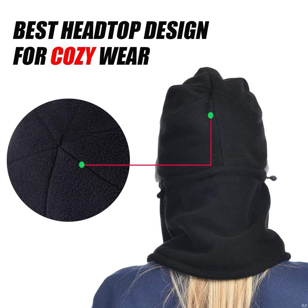 TITECOUGO Fleece Balaclava Hood - Winter Thermal Ear Warmer Hat for Men & Women - Perfect for Skiing, Snowboarding, and Cold Weather Outdoor Activities
