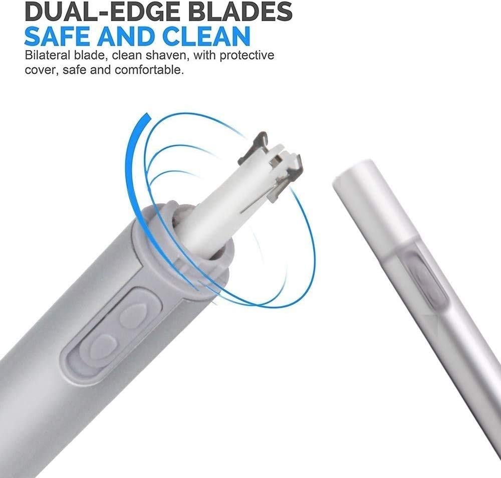 Best Cordless Painless Electric Nose & Ear Hair Trimmer for Men - Battery Operated Grooming Kit for Travel, Home & Office Use