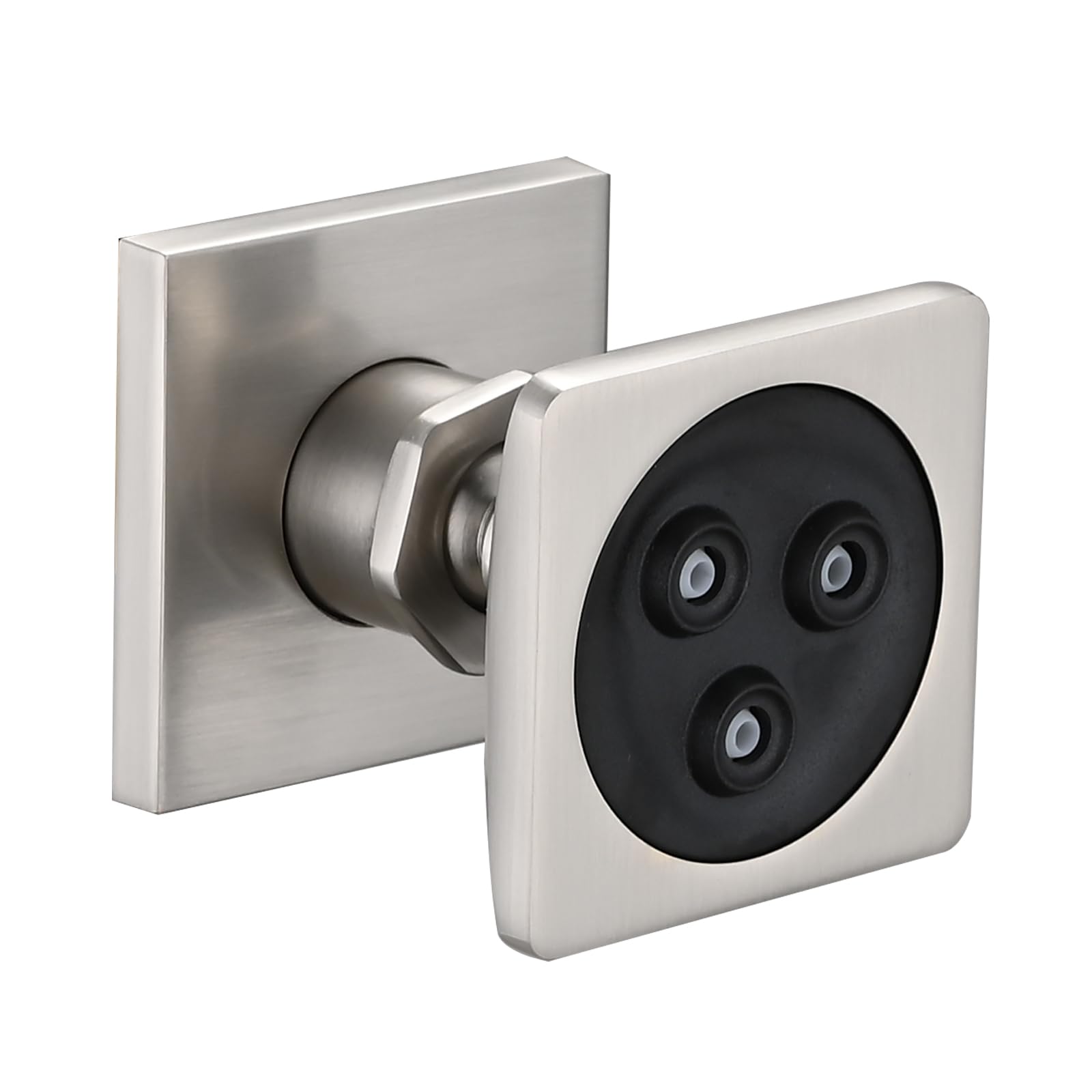 Premium Solid Brass High-Pressure Square Shower Body Spray Jet - Brushed Nickel Wall Mount Spa Massage Jet for Bathroom Upgrade (1PC) - Perfect for Luxury Shower Experience & Home Spa Relaxation