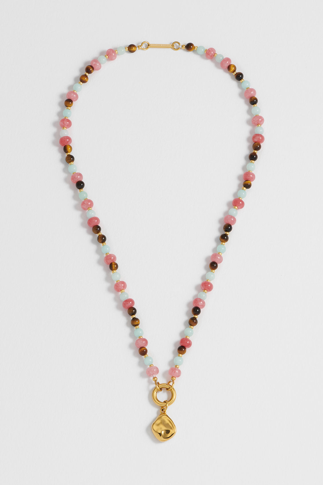 Multi Facet Gemstone Spring Clasp Necklace - Elegant Jewelry for Women, Dainty Layering Necklace for Everyday Wear, Gift for Her - Perfect for Parties, Dates & Special Occasions